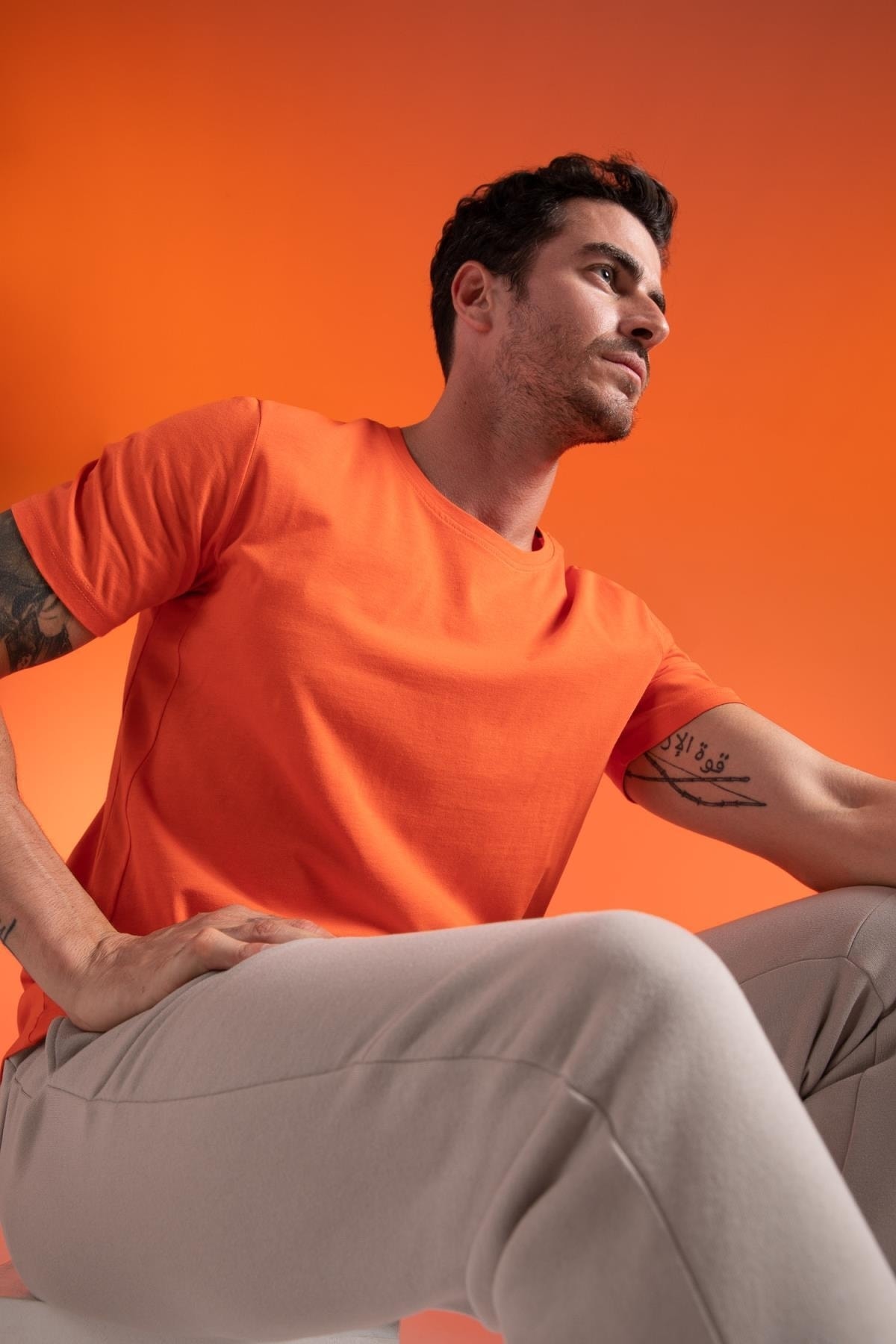 DeFacto Sport T-Shirt Orange Slim Fit Fast ausverkauft