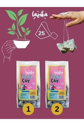 LAZİKA (2'Lİ SET) Avantajlı Yeşil Çay Seti-25'li PLA Piramit Poşet,Antioksida...