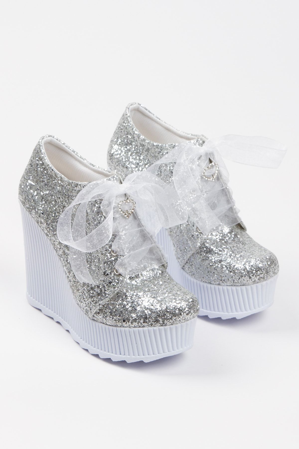 Womens silver wedge dress shoes sales