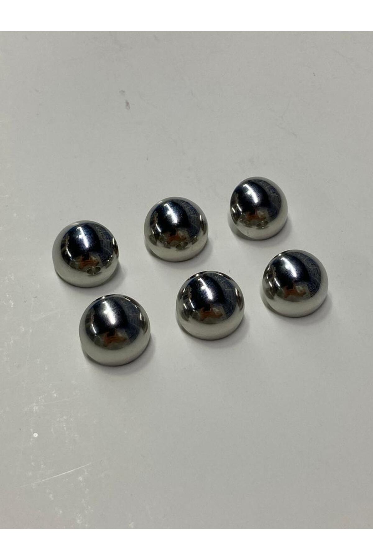 Jacket Cardigan Sleeve Buttons Curved Silver Set of 6 1.8 Mm