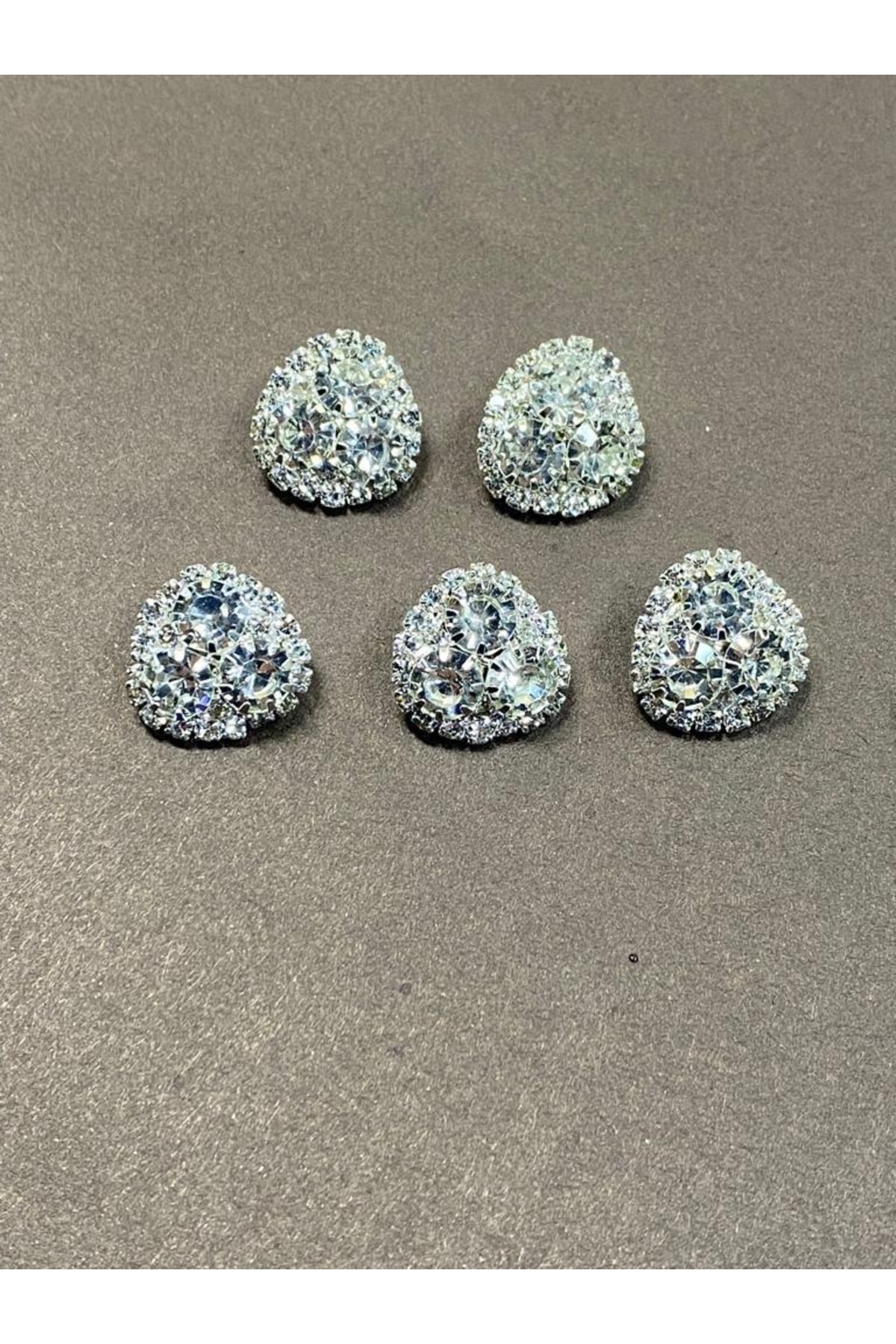 Stone Button Square Button Set of 5