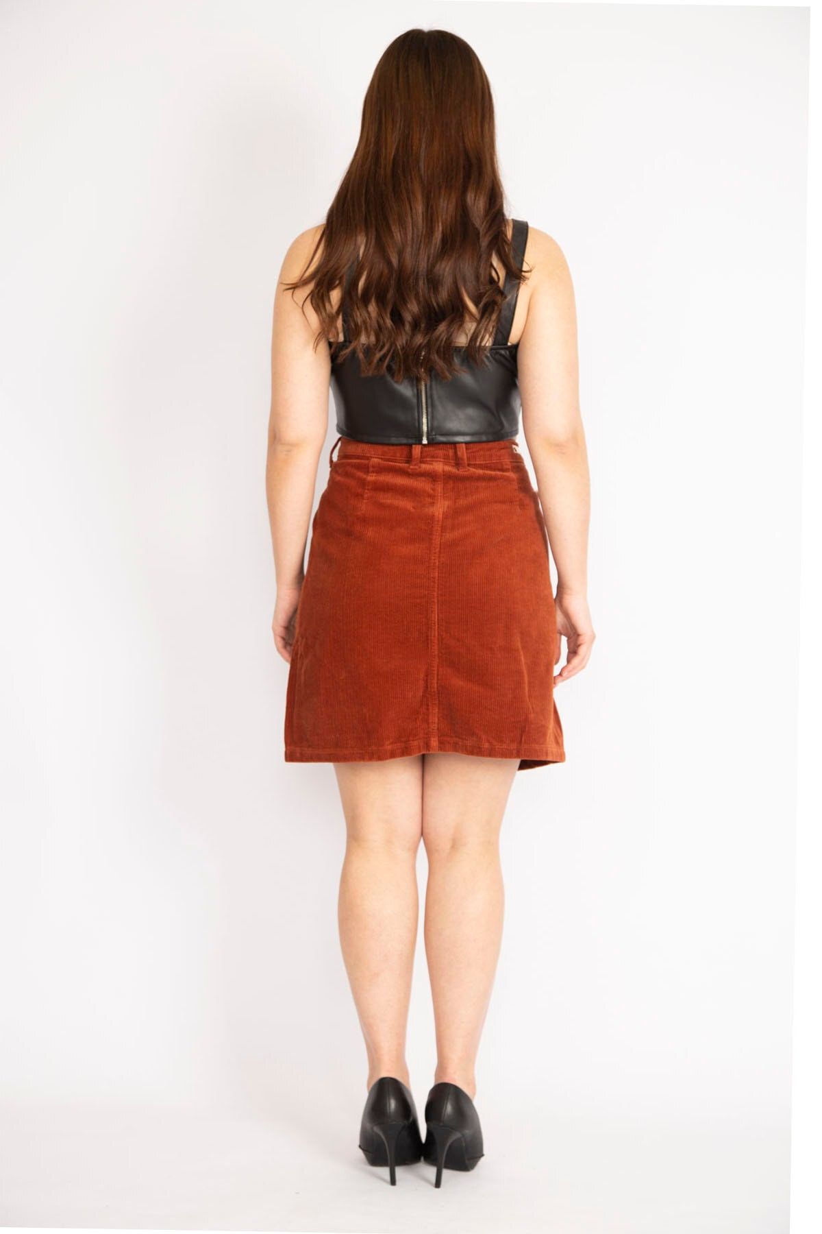 Plus size 2025 corduroy skirt 5t