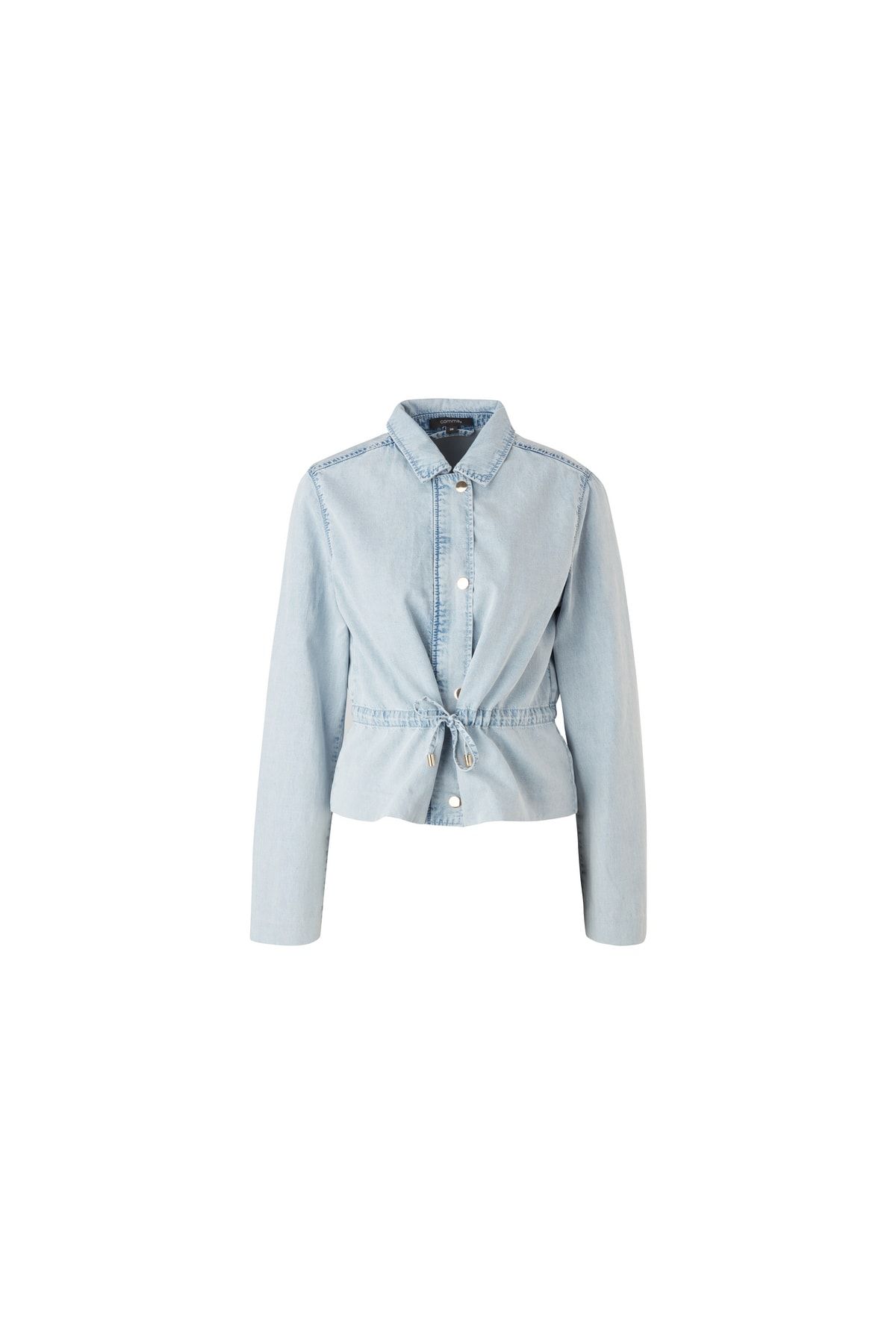 comma Bluse Blau Regular Fit Fast ausverkauft