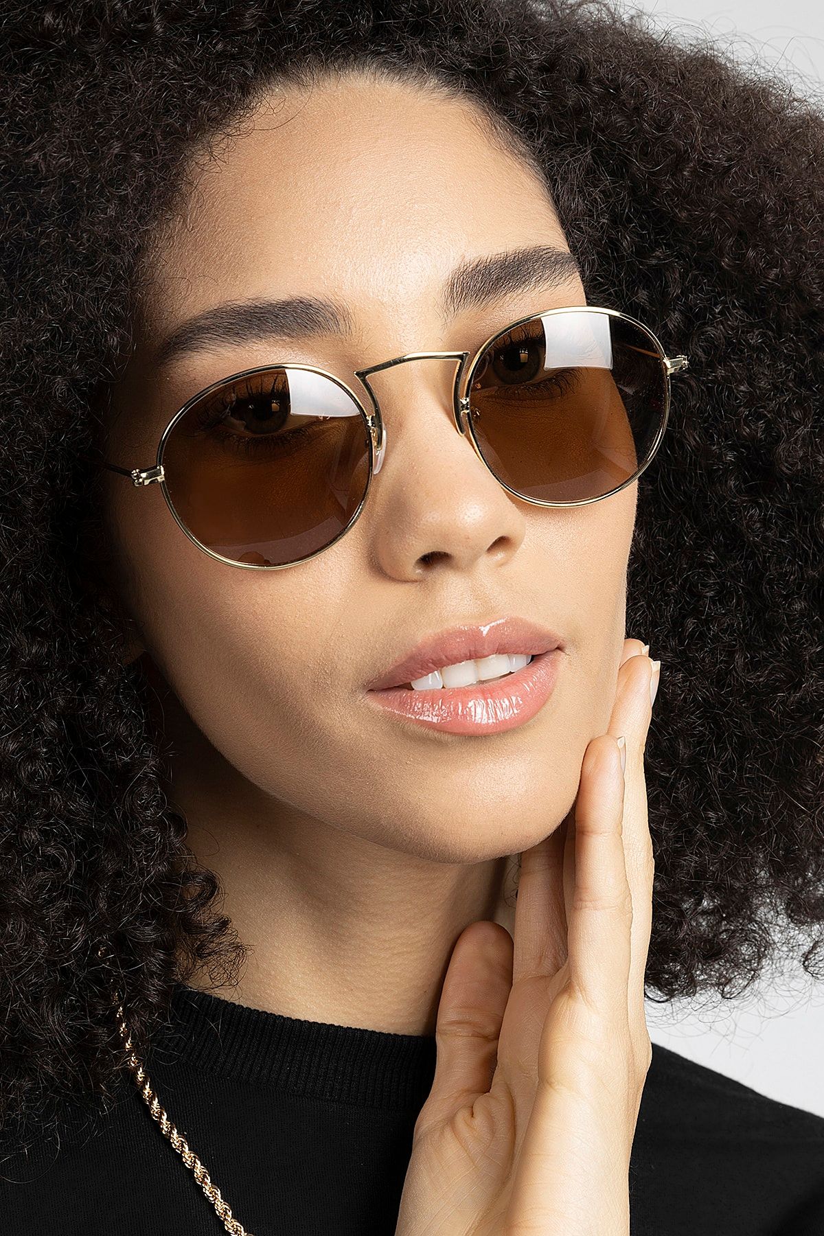Polo55 Round Metal Polarized Women s Sunglasses Pl22kg013r002