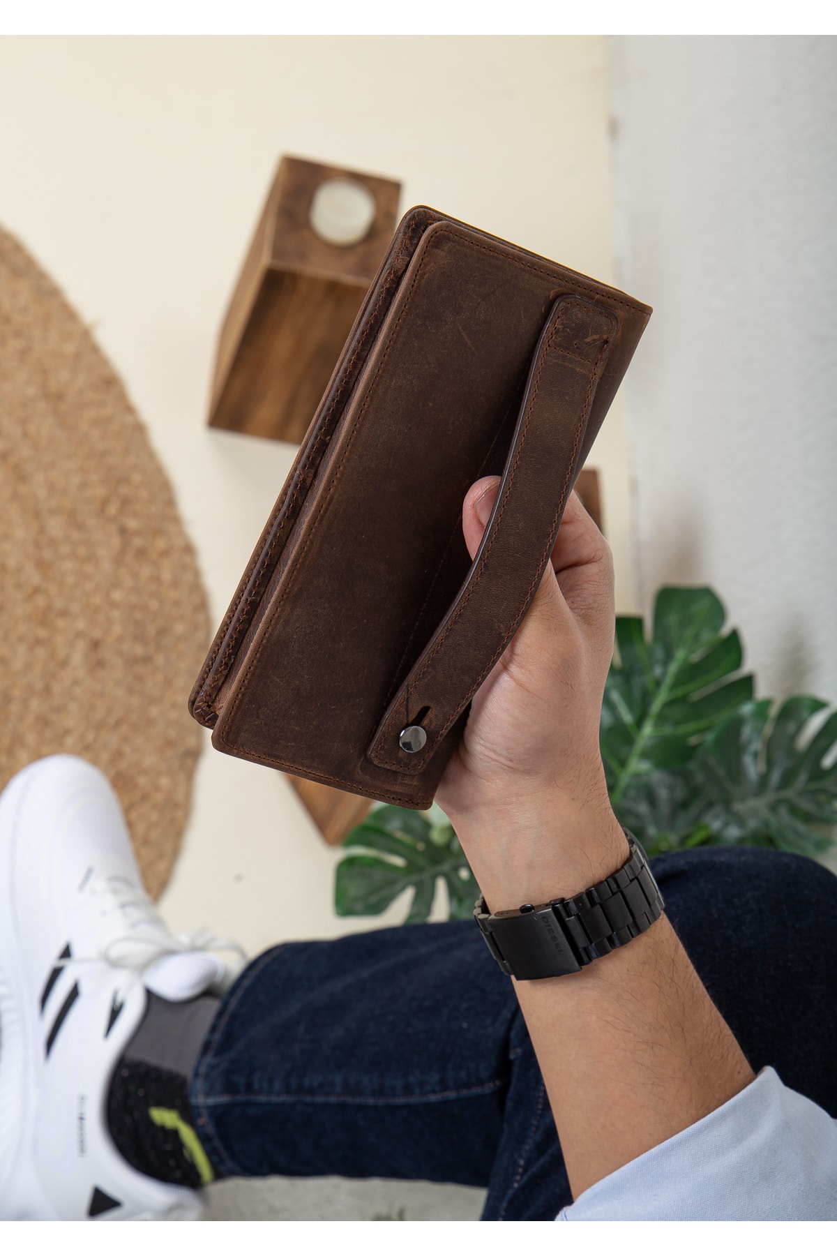 کیف پول مردانه قهوه ای Niki Leather | KOD-801 اورجینال - تصویر 3