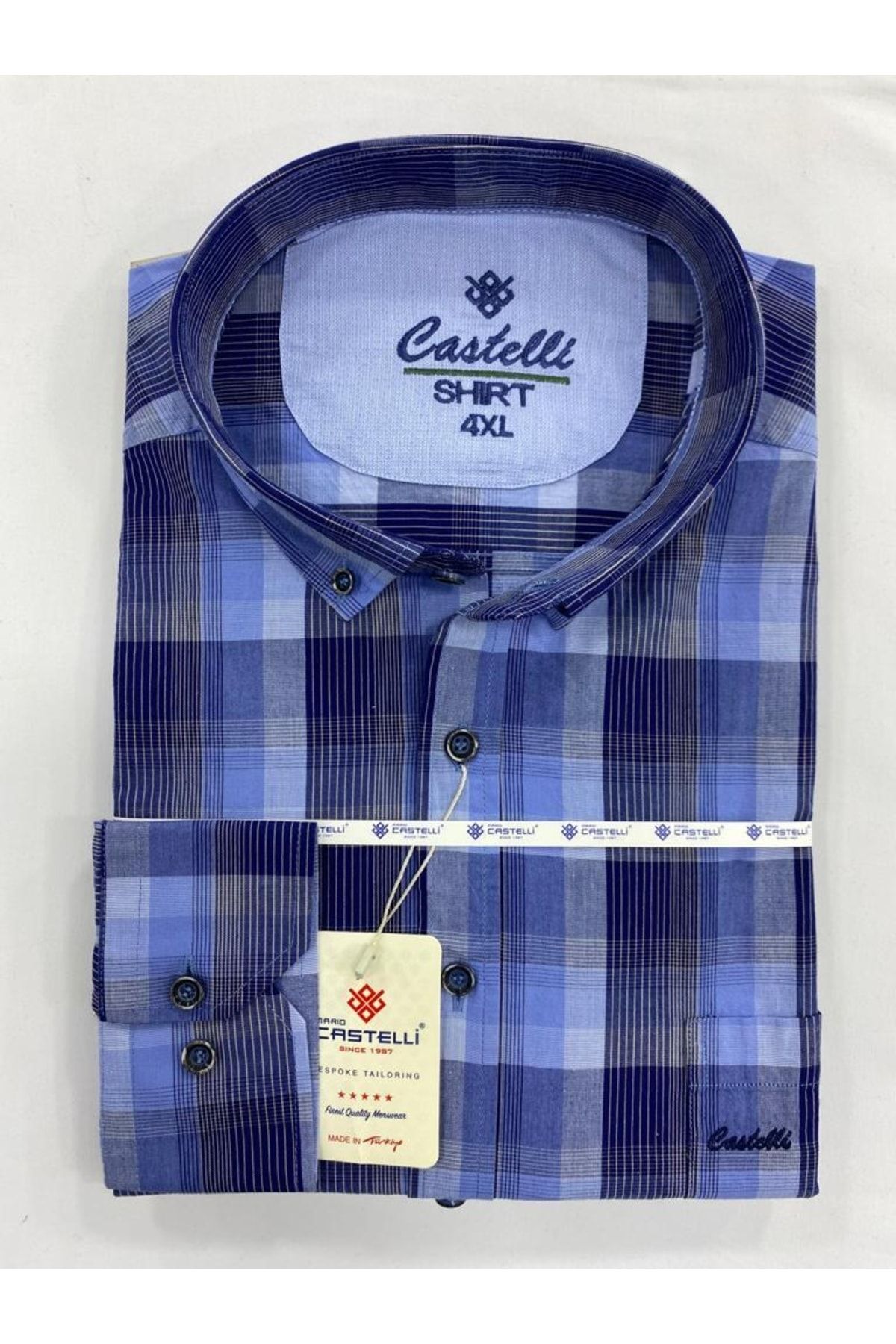 Castelli 100 Cotton New Season Men s Large Size Trend Shirt Trendyol