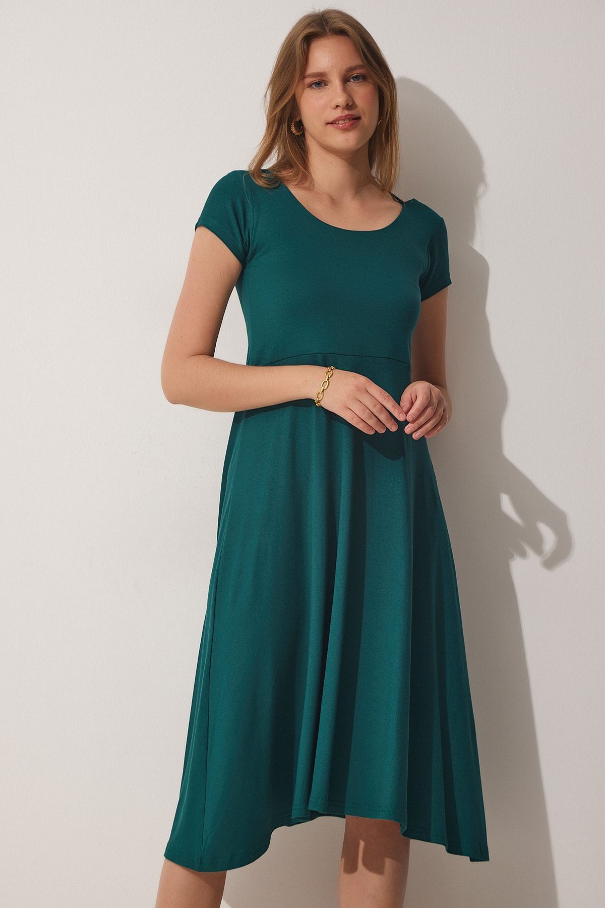 Happiness İstanbul Kleid Grün A-Linie