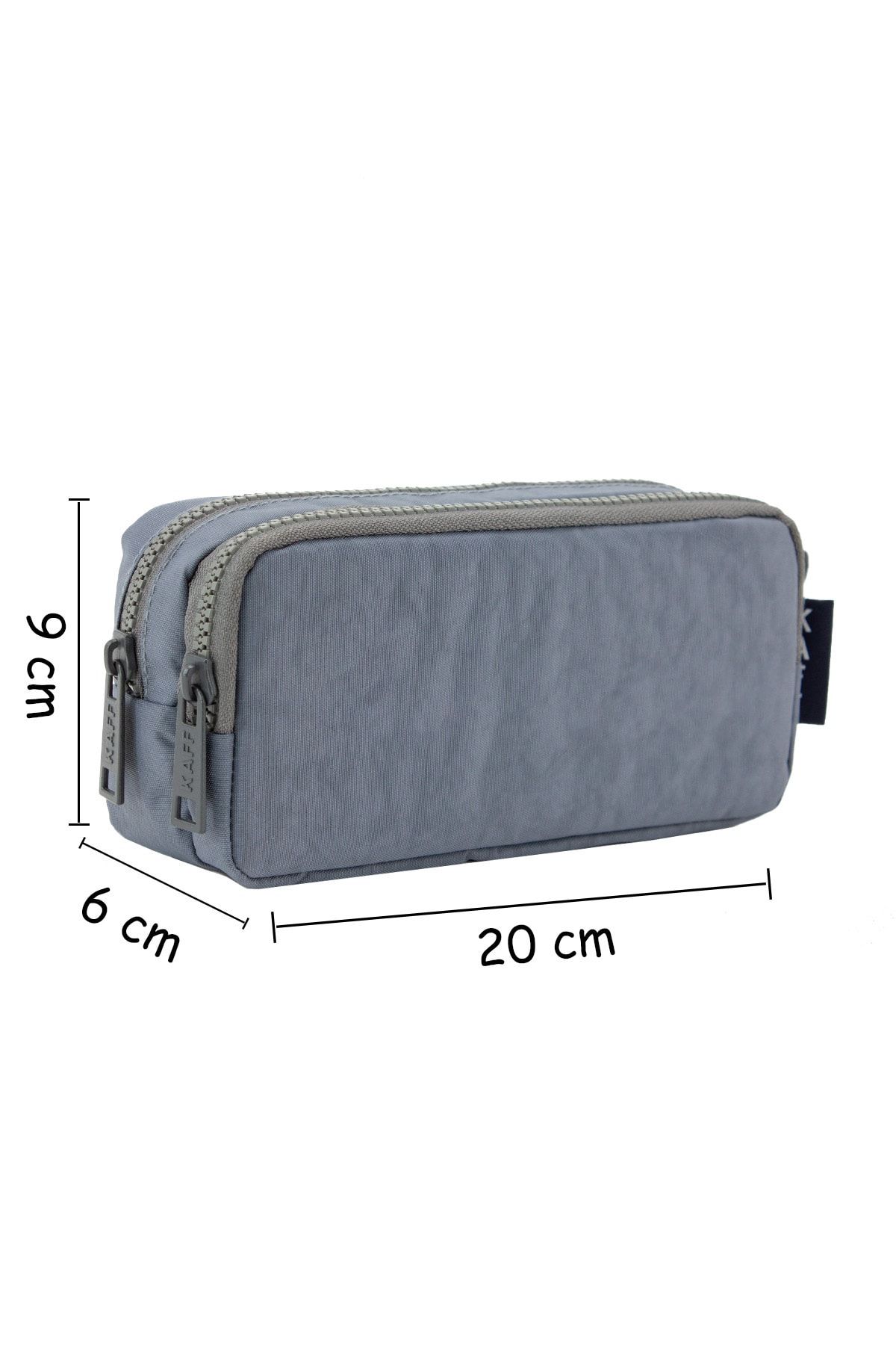 MUCCO Kaff 01105 New Season Gray Crinkle Fabric Double Compartment