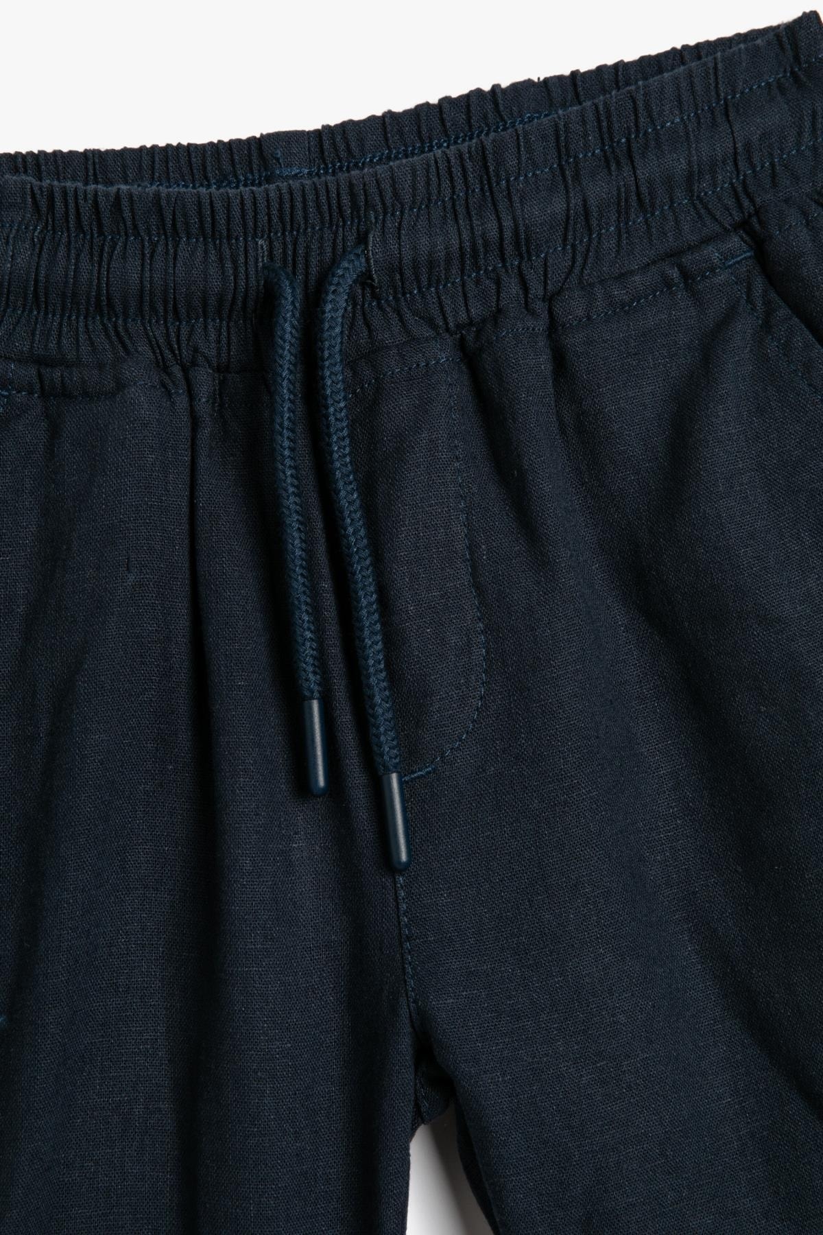 شورت و شلوارک پسرانه آبی سرمه ای کوتونKoton | 3SKB40056TW اورجینال - تصویر 3