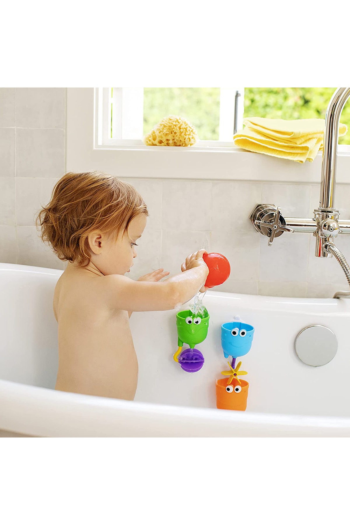 Munchkin Banyo Duvarına Yapışan, Vakumlu Renkli Eğlenceli Banyo Oyuncağı 12ay fotoğrafı 4 (önizleme)