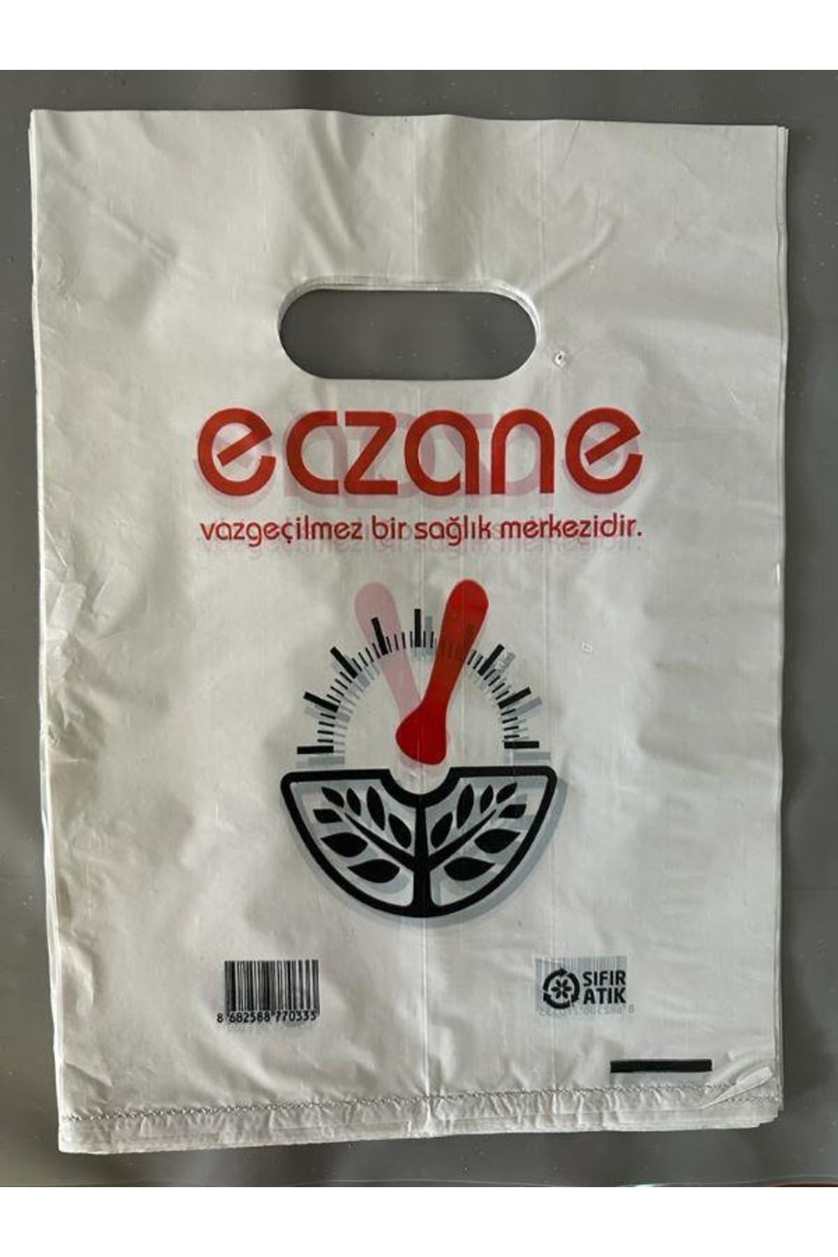 PLASTEX Eczane Poşeti Recaycle El Geçme Büyük Boy 22 X 32 Cm - 1 Kg&#39;lık Paket