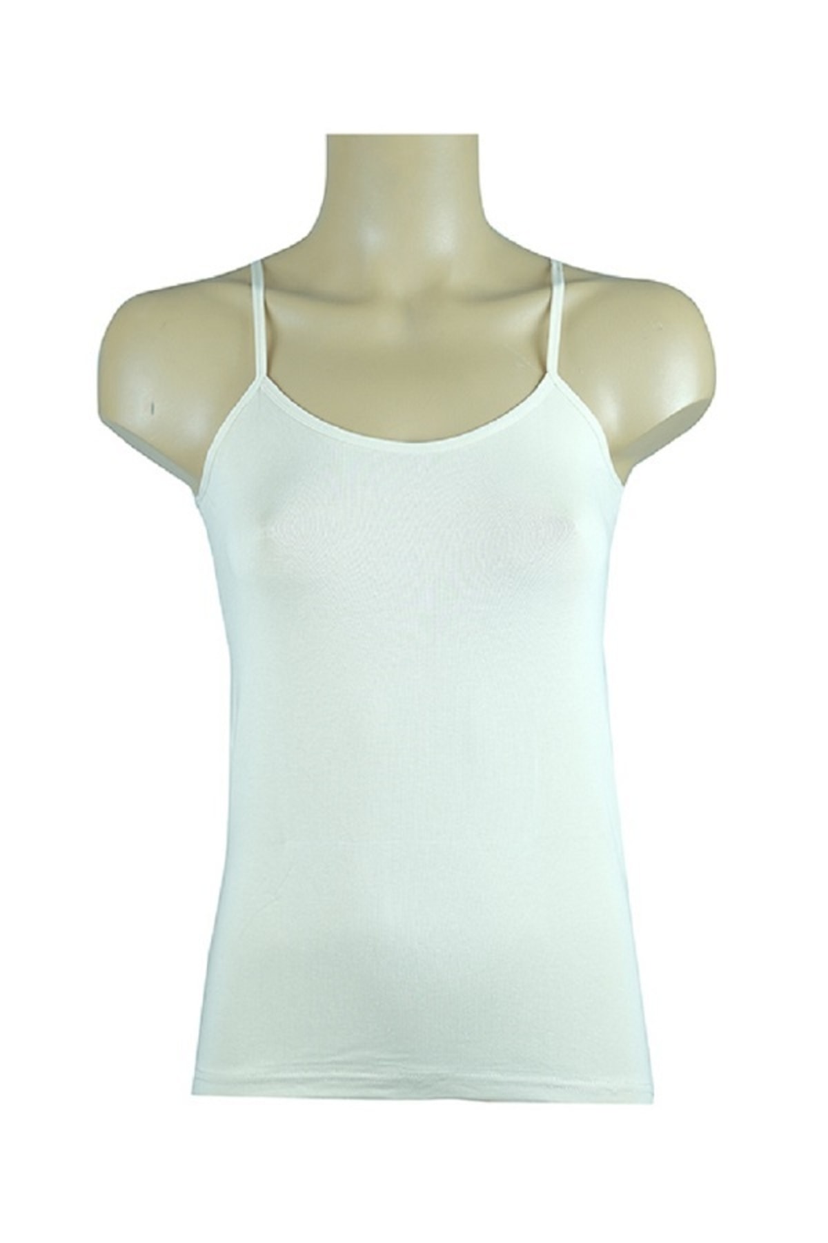 3-Piece Skin Rib Satin Strap Singlet