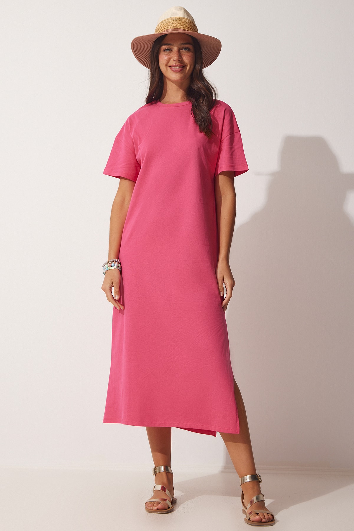 Happiness İstanbul Kleid Rosa A-Linie