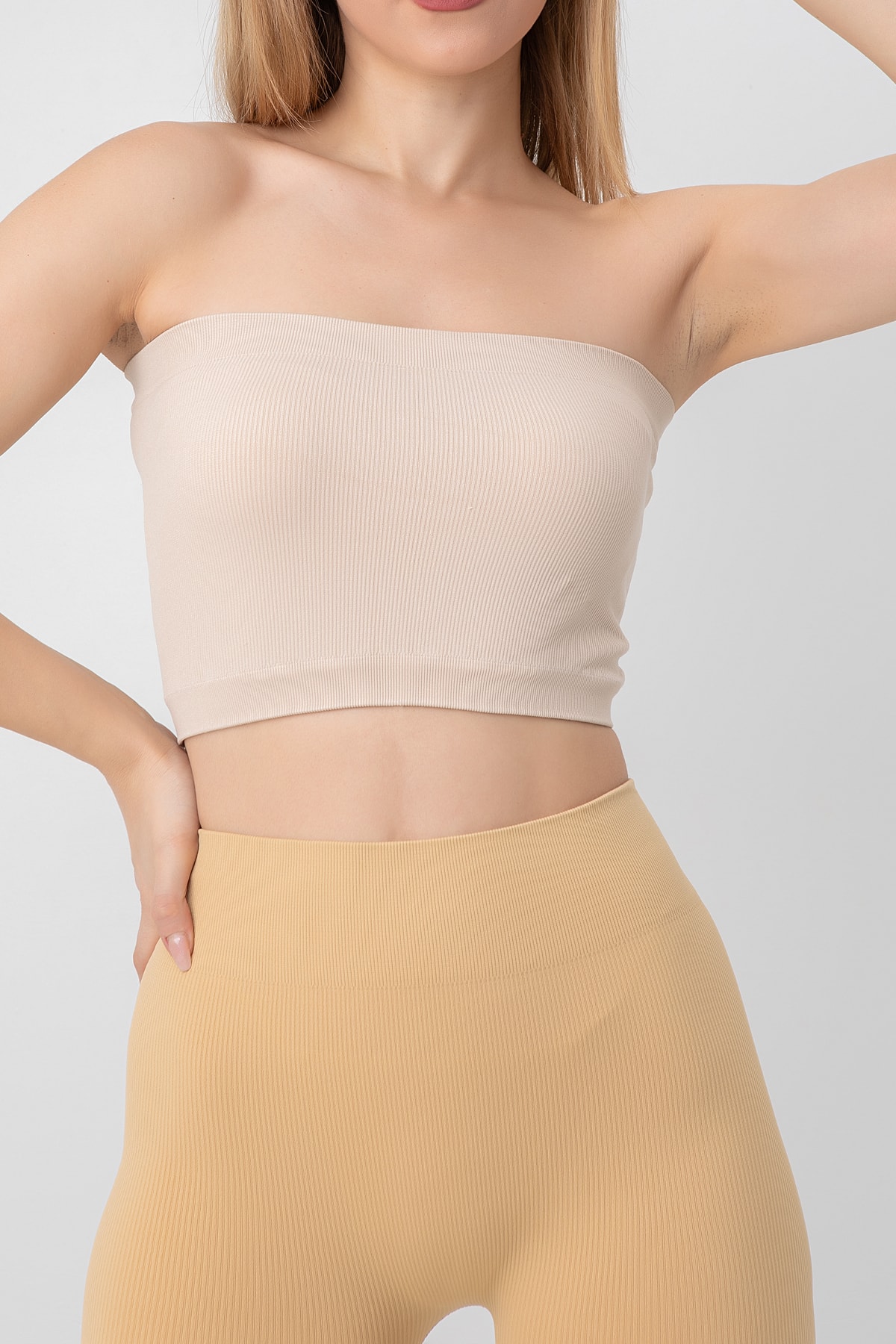 Doremi Seamless Straplez Fitilli Spor Büstiyer görsel 2