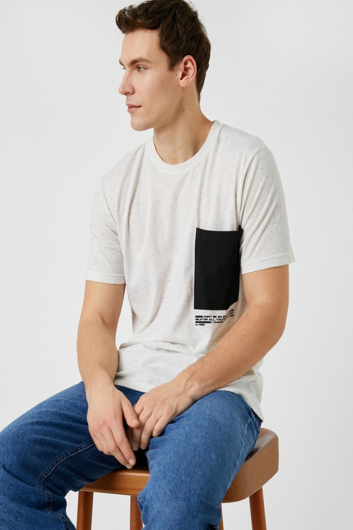 Koton T-Shirt Weiß Regular Fit Fast ausverkauft