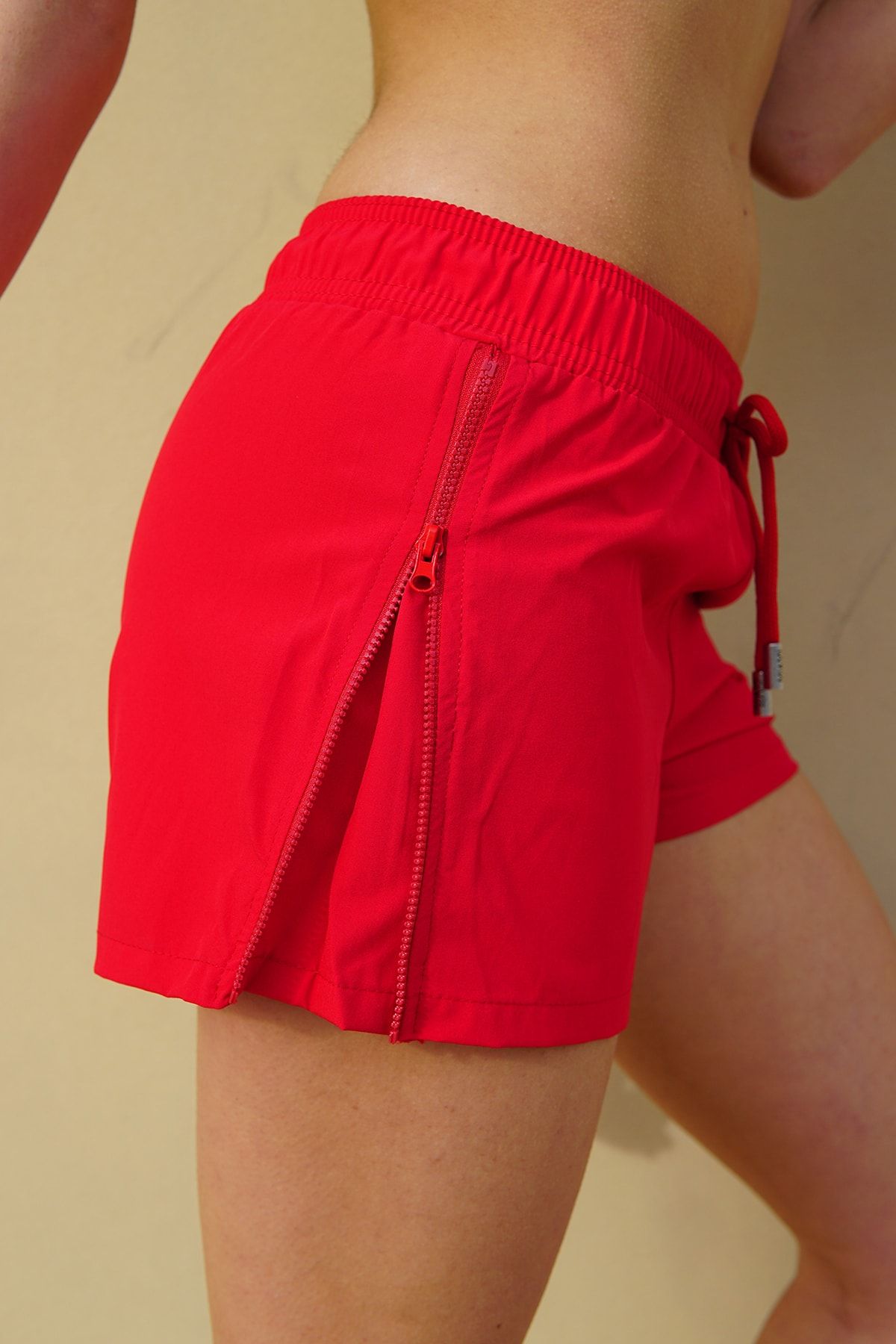 Ladies red hotsell swim shorts
