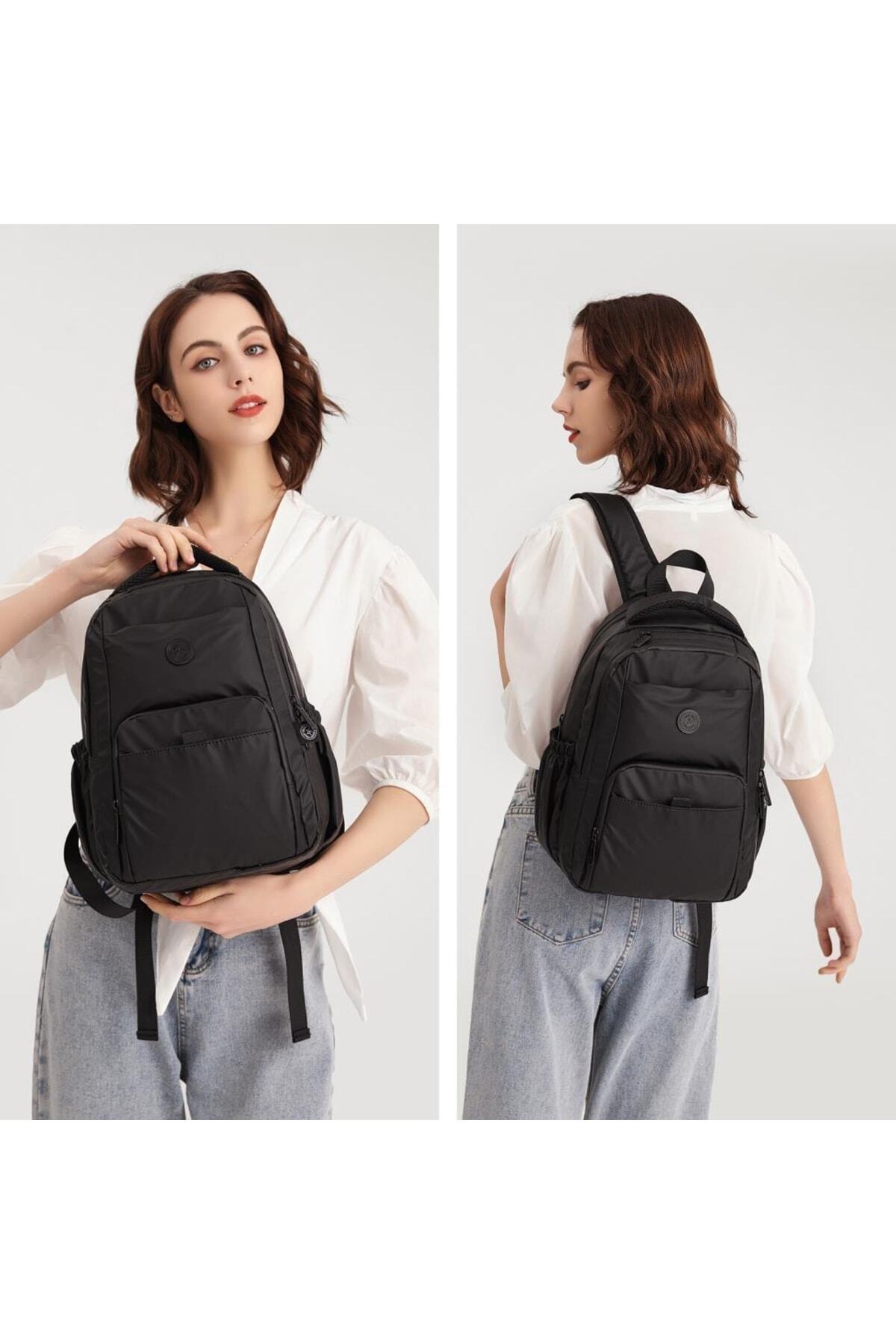 کوله پشتی زنانه خاکستری Smart Bags | 21K-8672- اورجینال - تصویر 5