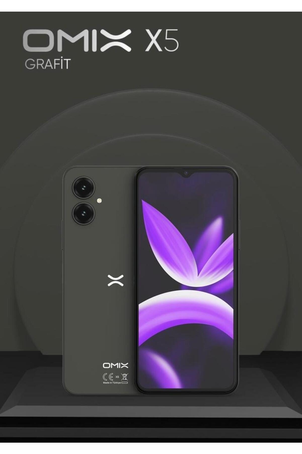 omix X5 8gb Ram (4GB RAM 4GB VRAM) 64gb 90 Hz 6.56 Inç Hd Uı Grafit