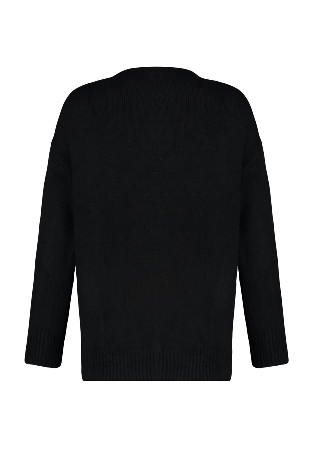 Trendyolmilla  Siyah Basic Yumuşak Dokulu Triko Hırka TWOAW20HI0213 - Görsel 7