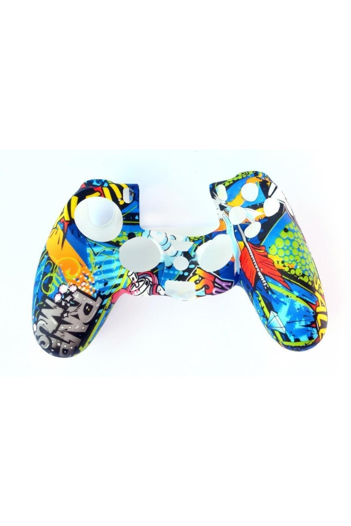 Playstation 4 Desenli Kol Koruyucu Silikon Kılıf 3p4 2