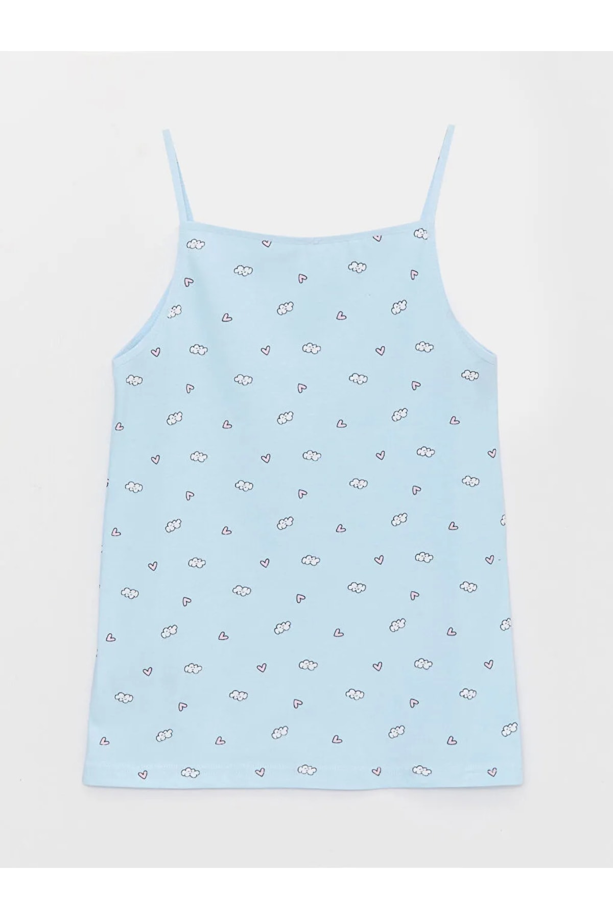 LC Waikiki Lcw Kids Kare Yaka Baskılı Askılı Kız Çocuk Atlet 2'li fotoğrafı 3 (önizleme)