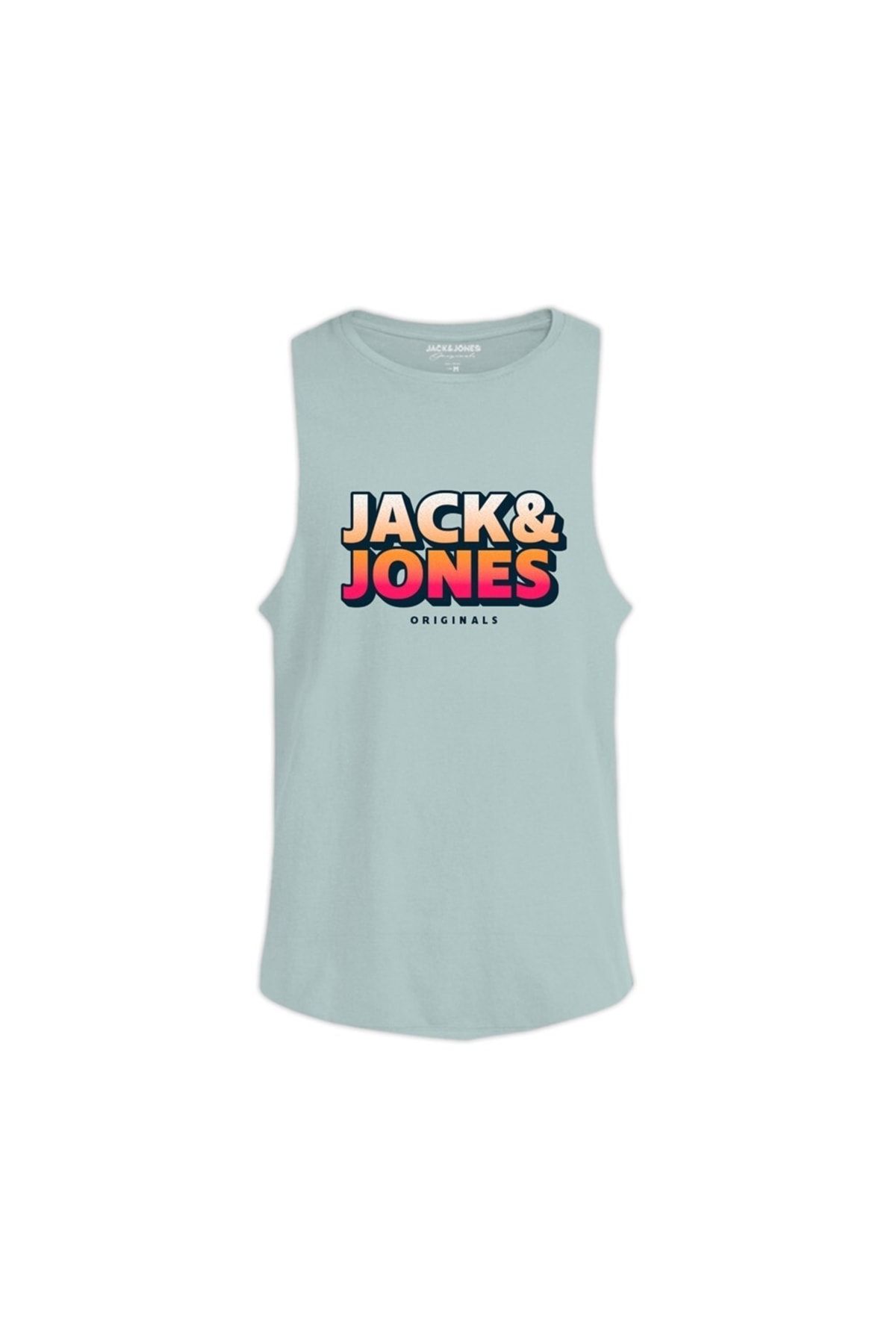 تی شرت آبی مردانه Jack & Jones زیر 100% نخی 12238134 جک اند جونز روشن Jack & Jones