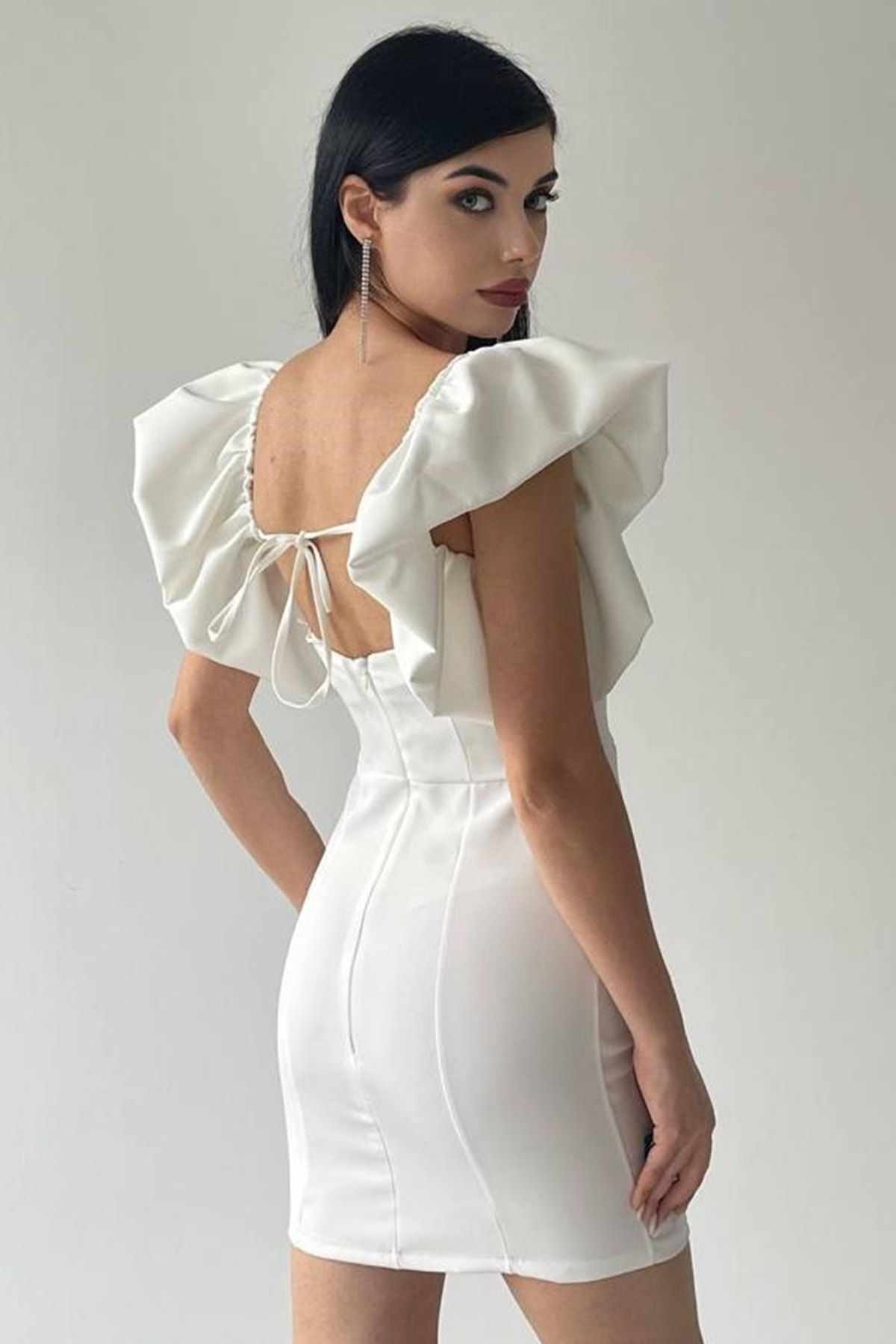 White bodycon graduation store dress