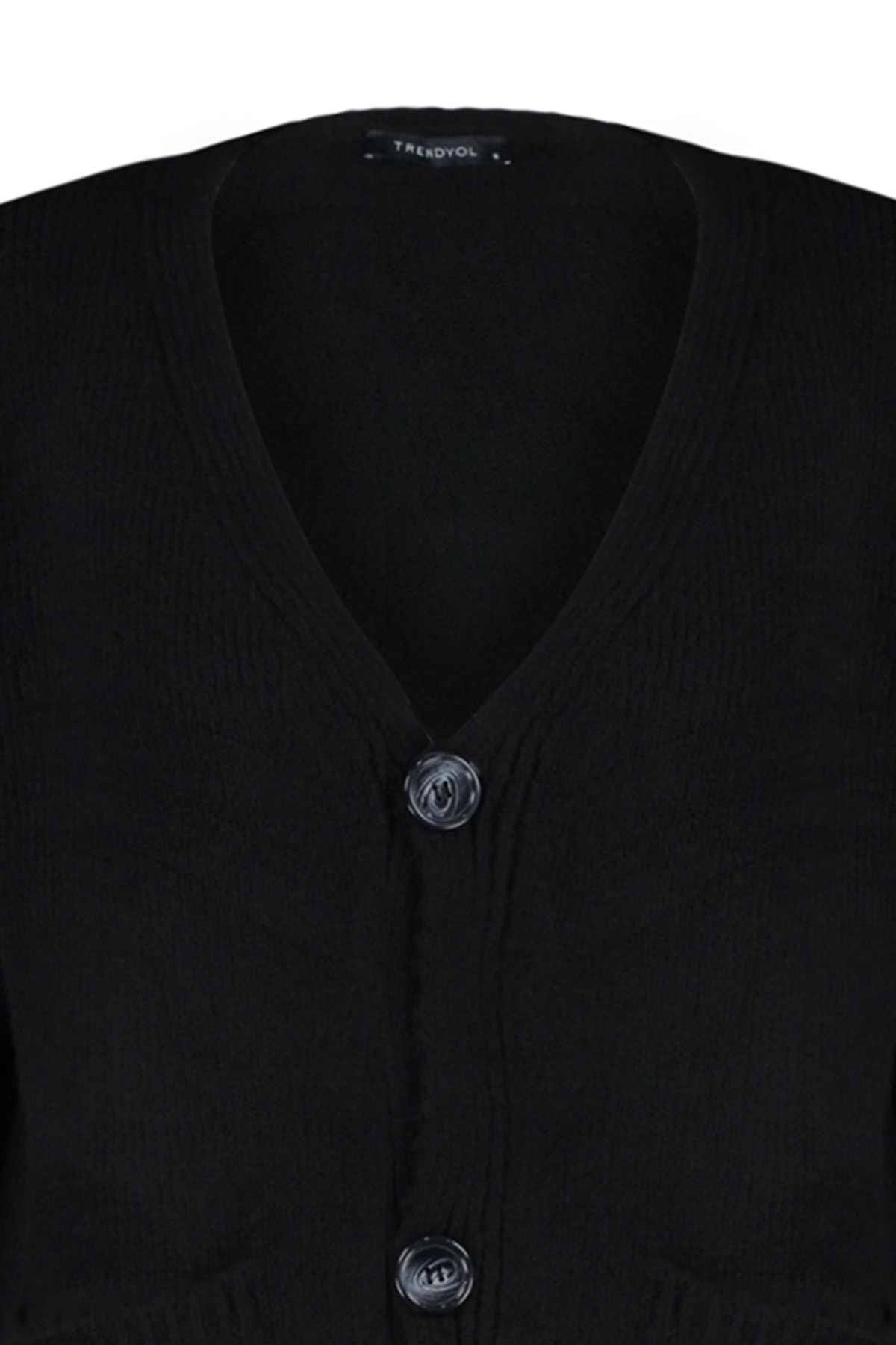 Trendyolmilla  Siyah Basic Yumuşak Dokulu Triko Hırka TWOAW20HI0213 - Görsel 8