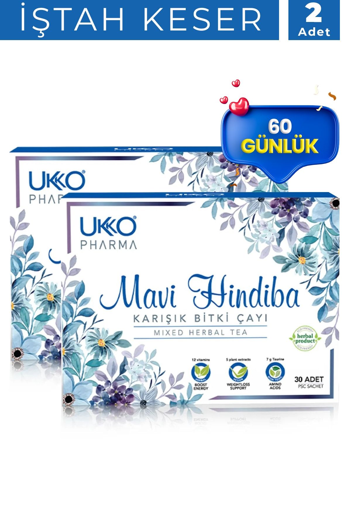 60 Günlük Mavi Hindiba Karışık Bitki Çayı