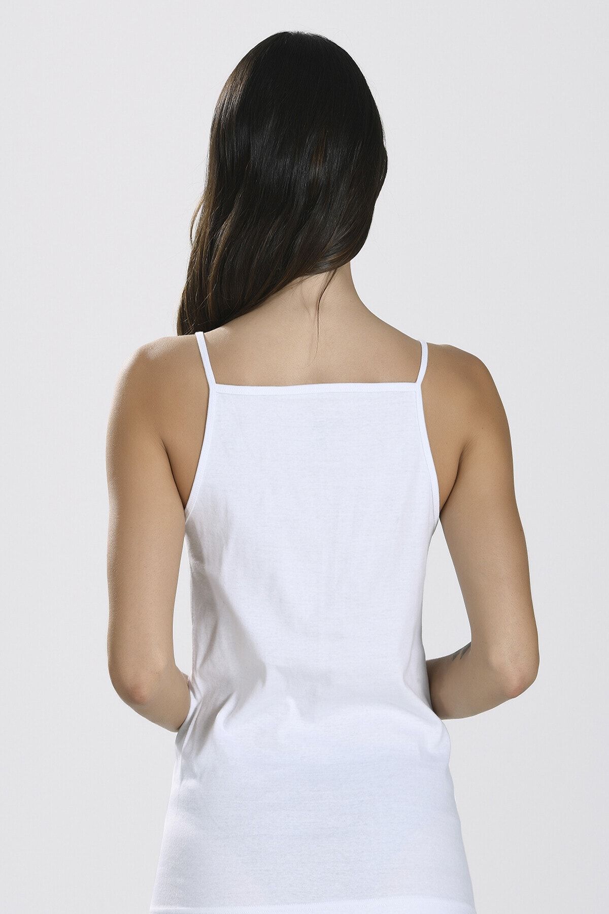 NBB-Λευκή δαντέλα με λεπτομέρεια Strappy Tank Top 3