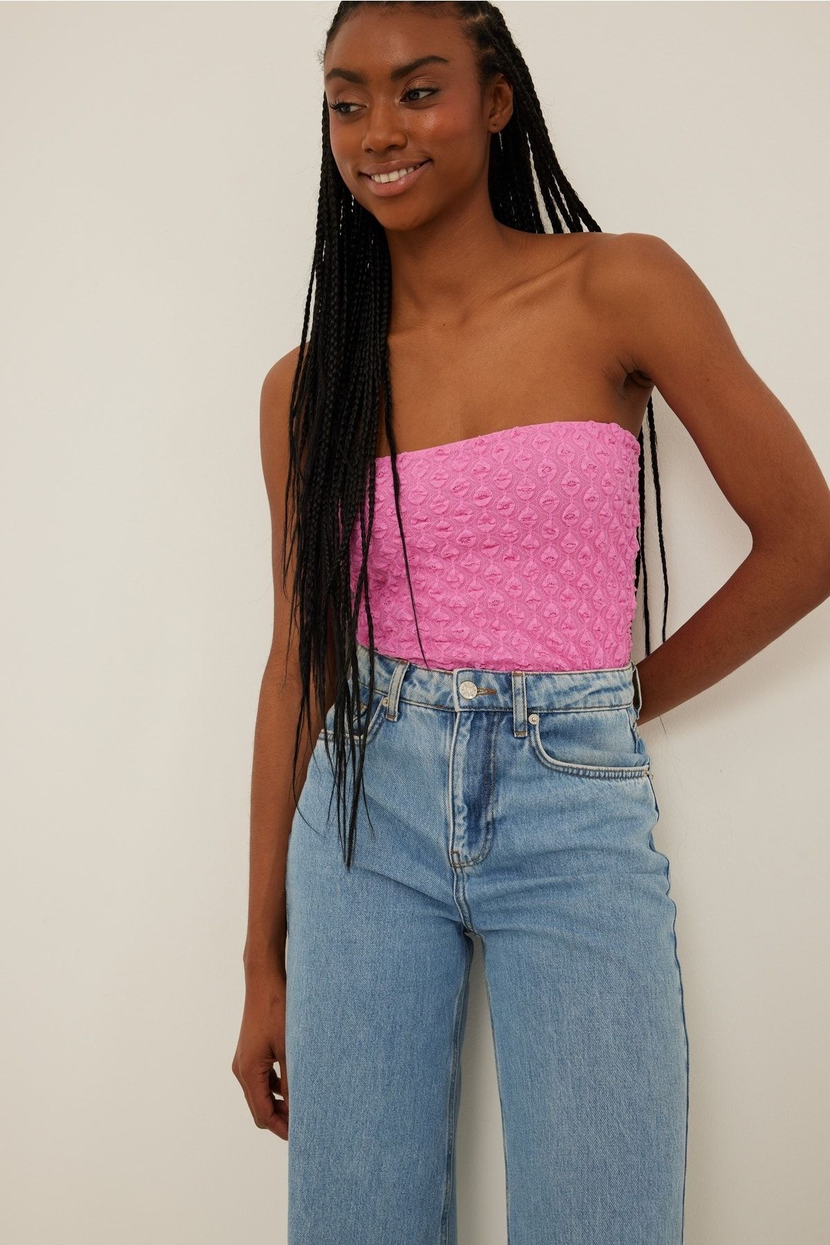 NA-KD T-Shirt Rosa Regular Fit Fast ausverkauft