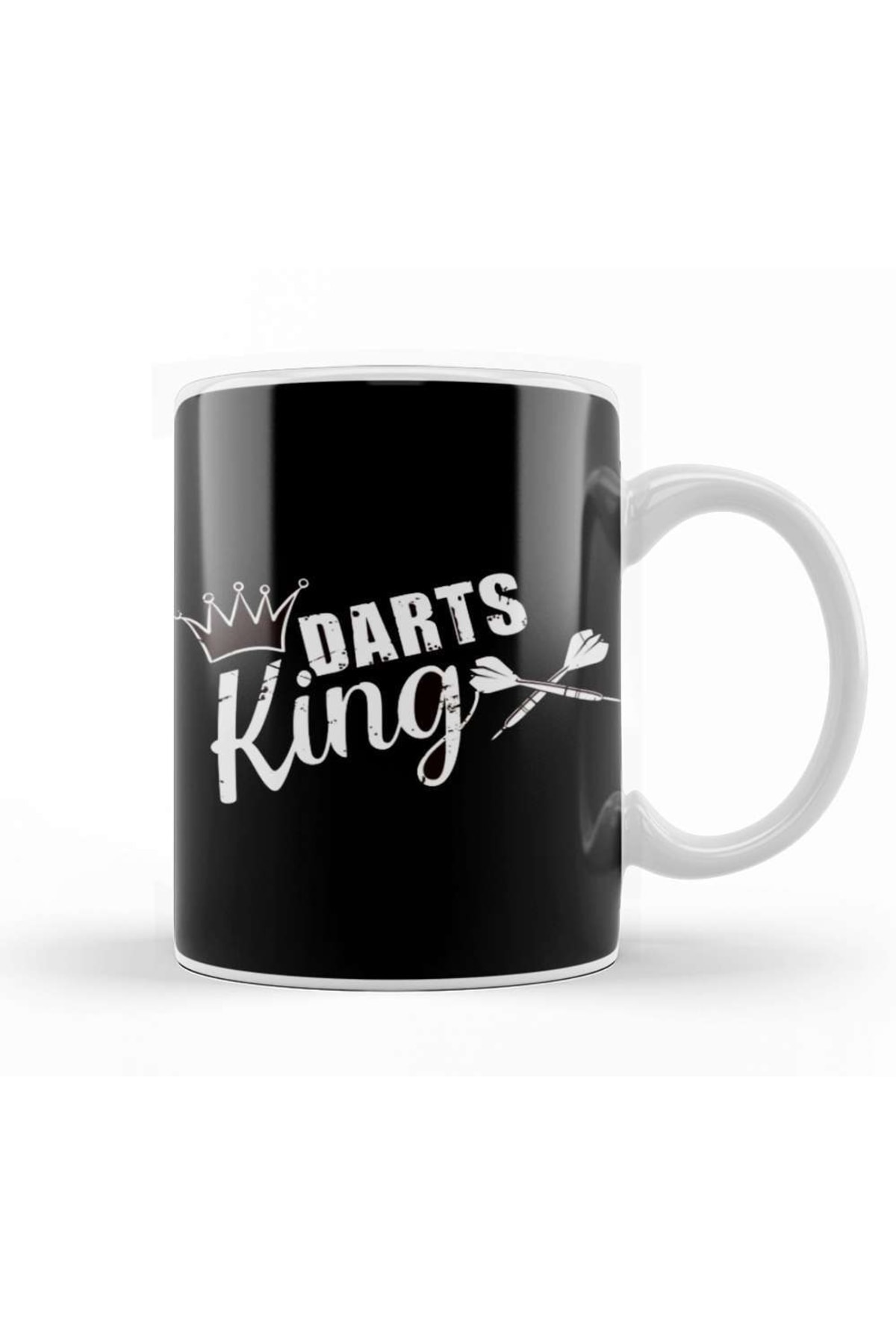 Darts King Dart Player Dartist Arrow Aim Target Bullseye Mug Porcelain