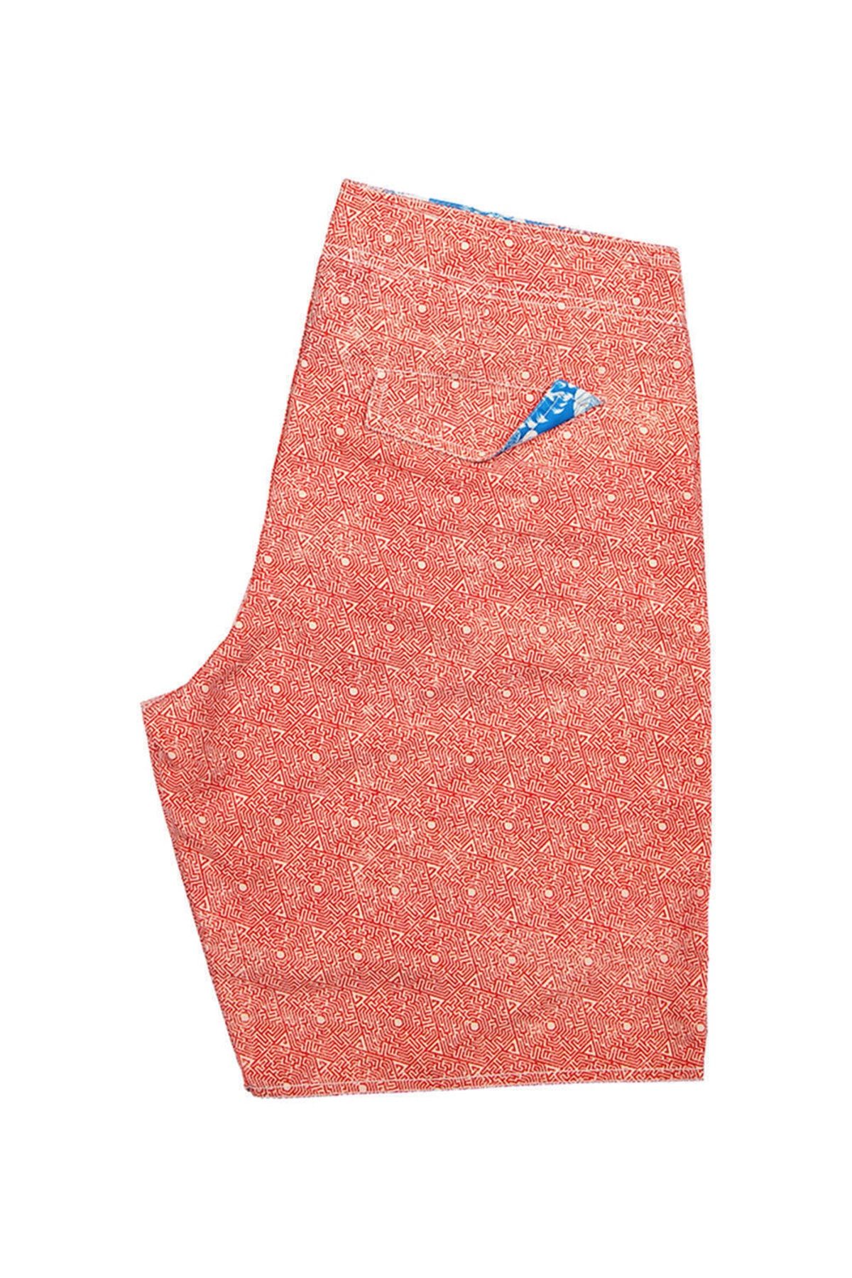 Panareha Badeshorts Rot Geometrisches Muster Fast ausverkauft