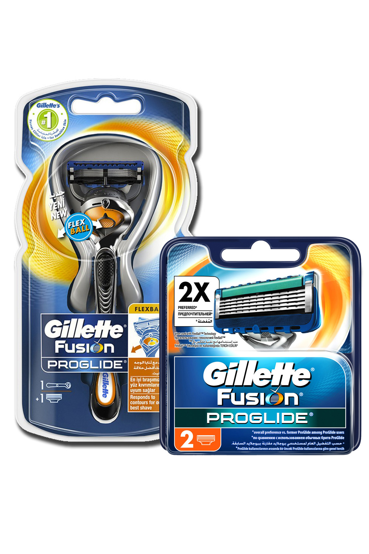 Gillette Fusion Proglide Flexball 1 Up Tıraş Makinesi + 2 Bıçak
