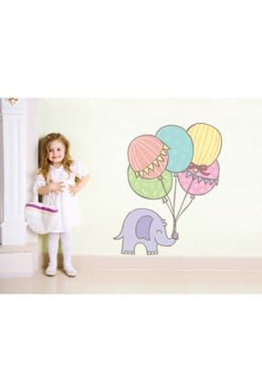 Şirin Fil ve Balonlar Duvar Sticker 3071 3071-3