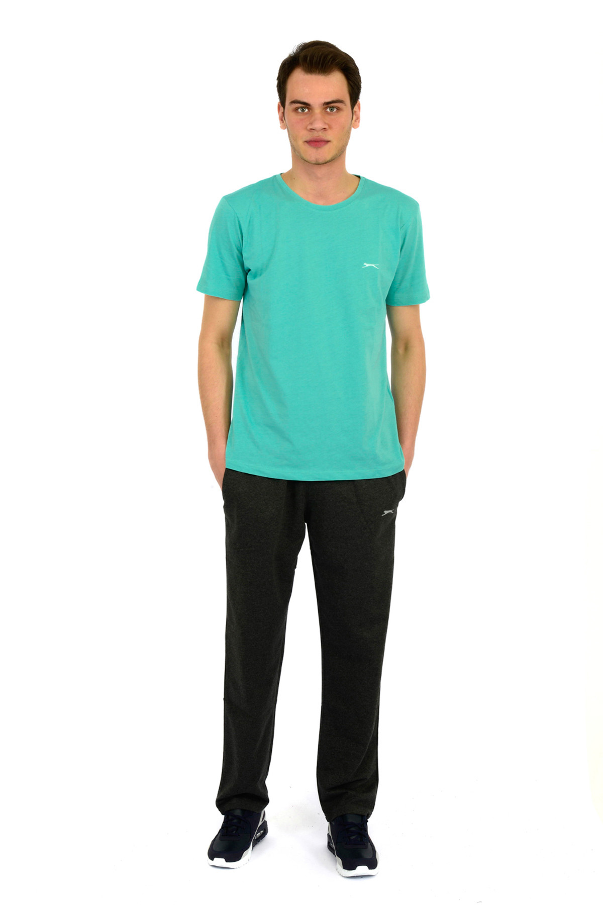 شلوار ورزشی اسلازنگر مردانه پنبه ای خاکستری   Regular/رگولار     Daily/روزانه | Slazenger ST19PE003 TR - تصویر 2