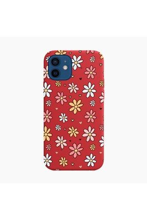 Iphone 12 Lansman Renkli Çiçekler Desenli Telefon Kılıfı IP12LN-194