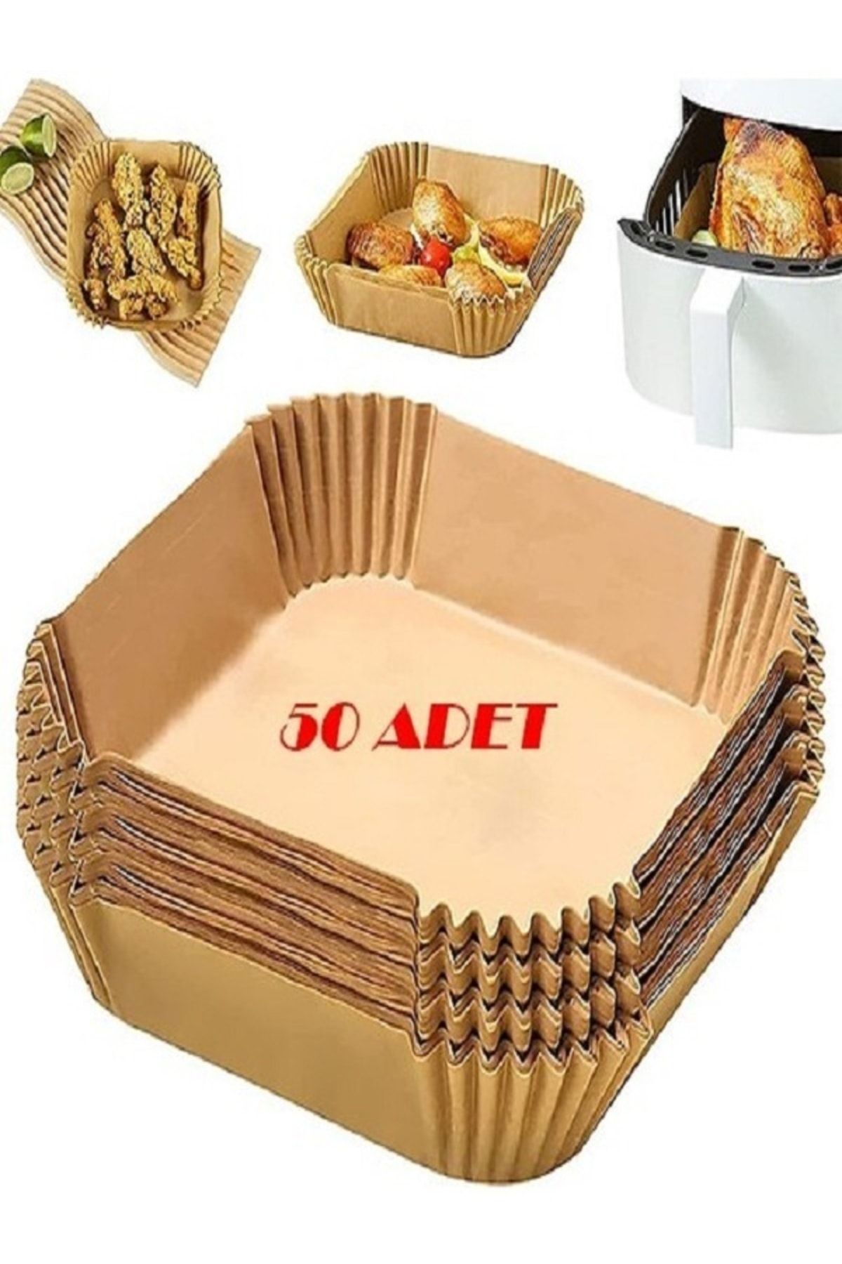 B&R GERECLERİ Reis Airfryer Hot Air Fryer Philips Xiaomi Compatible Food  Grade Baking Paper 50 Packs - Trendyol