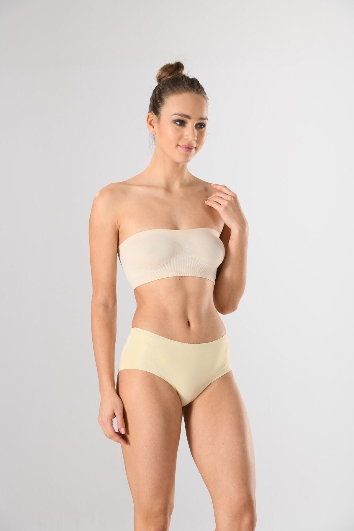 Miss Fit-12596 Women's Skin Laser Cut Non-Marking Silicone Knitted Slip Panties 4