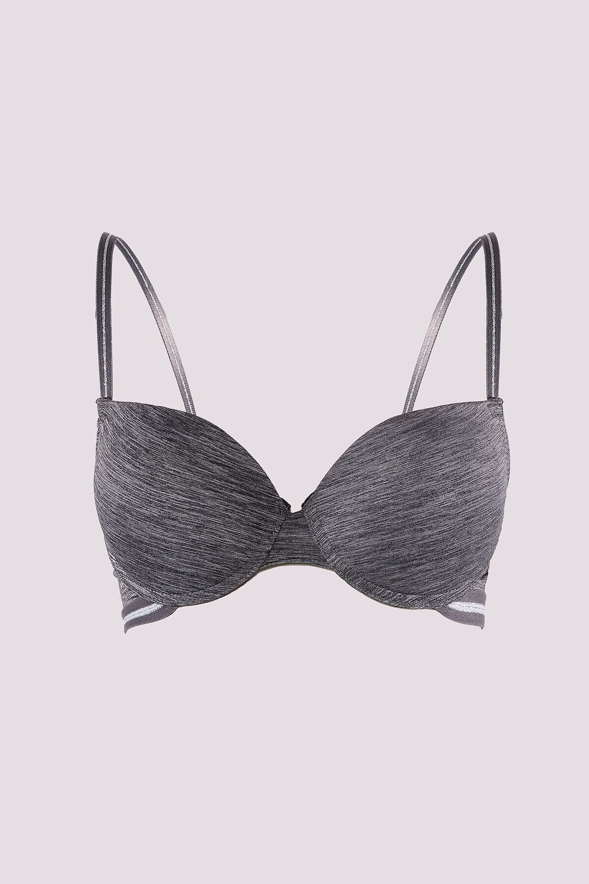 grey super push up bra