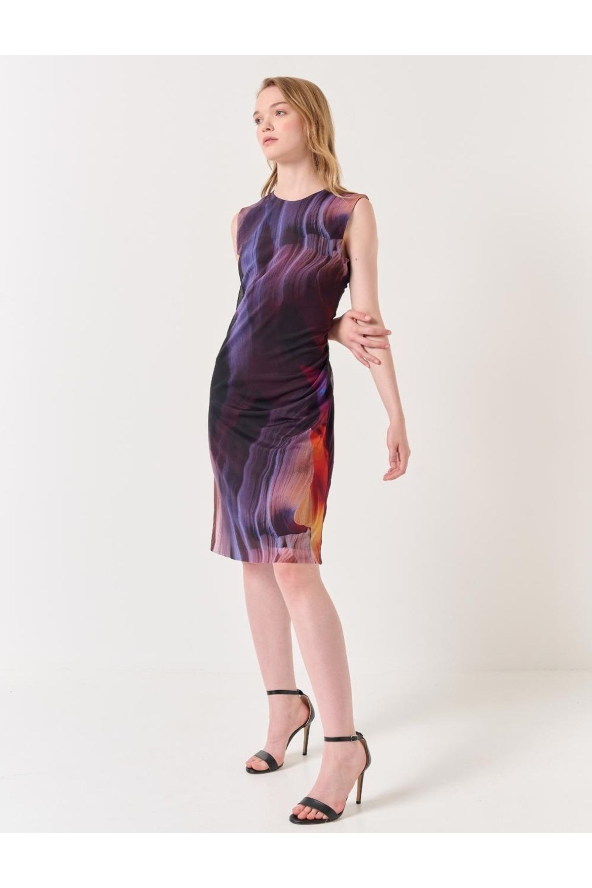 Dark purple sheath dress store