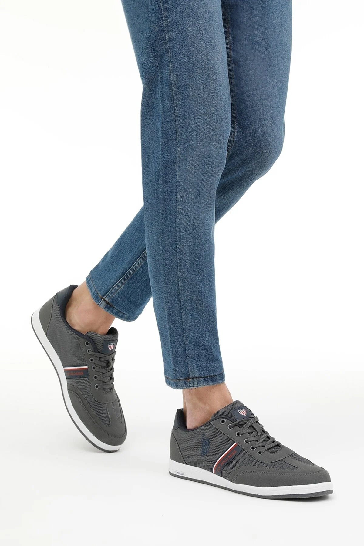 یو اس پولو کفش ورزشی مردانه Kares 3fx خاکستری