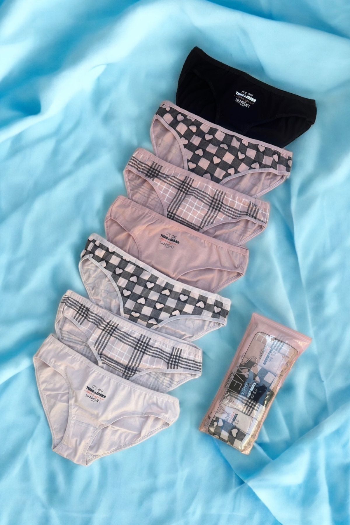 MODALADY Swella Women's 7-Piece Cotton Fabric Slip Panties - Trendyol