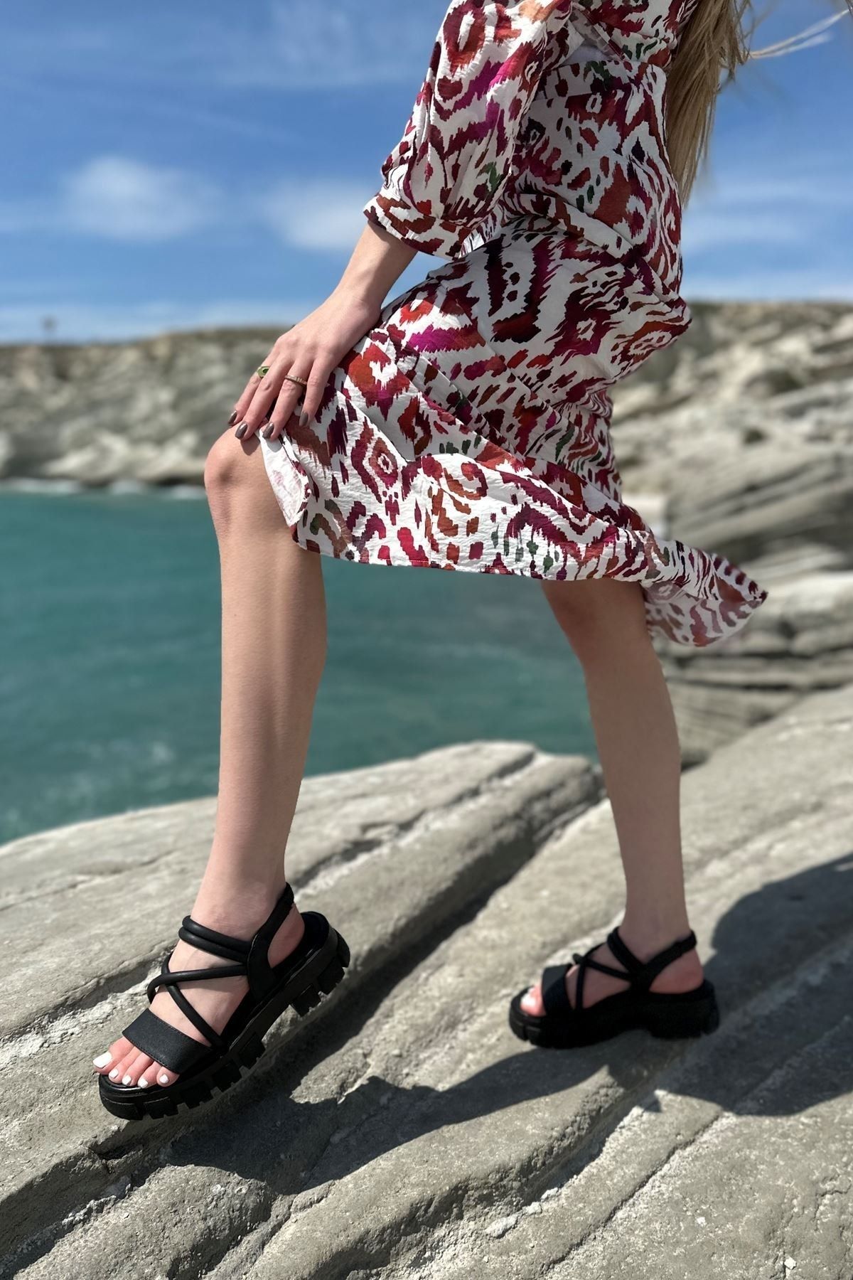 Modatamam Daily Cross Single Strap Sandals