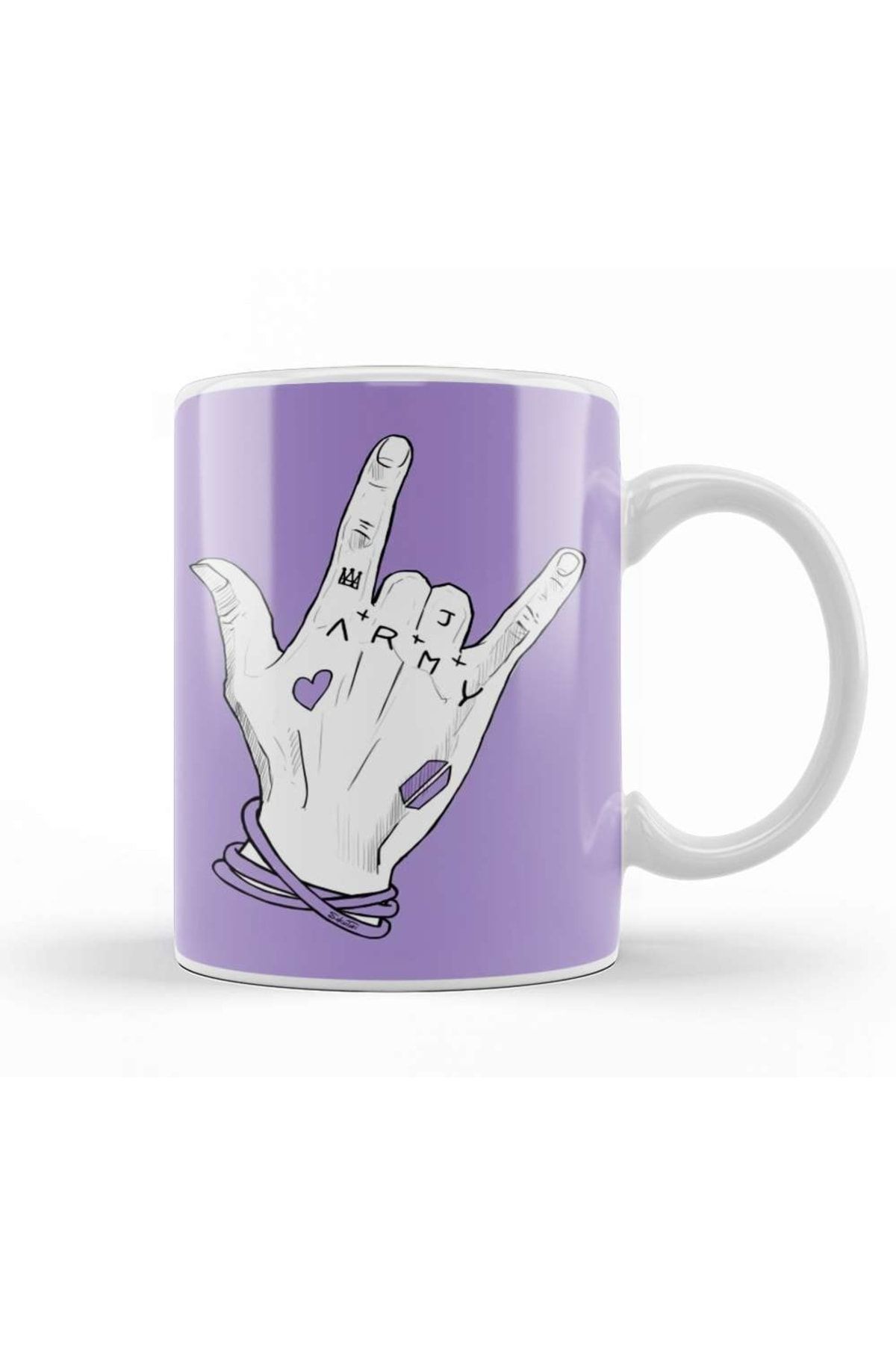 Baskı Dükkanı-Bts Army Bts Jungkook's Hand Mug Cup Porcelain 1