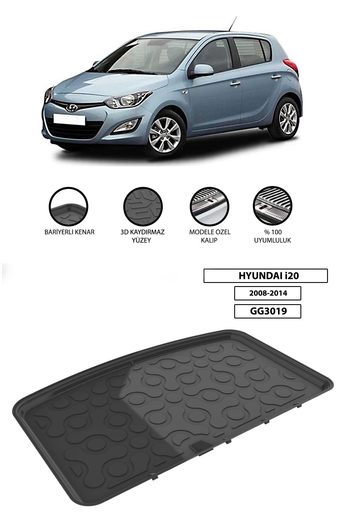 Genel Markalar Hyundai I20 2008-2014 Bagaj Havuzu