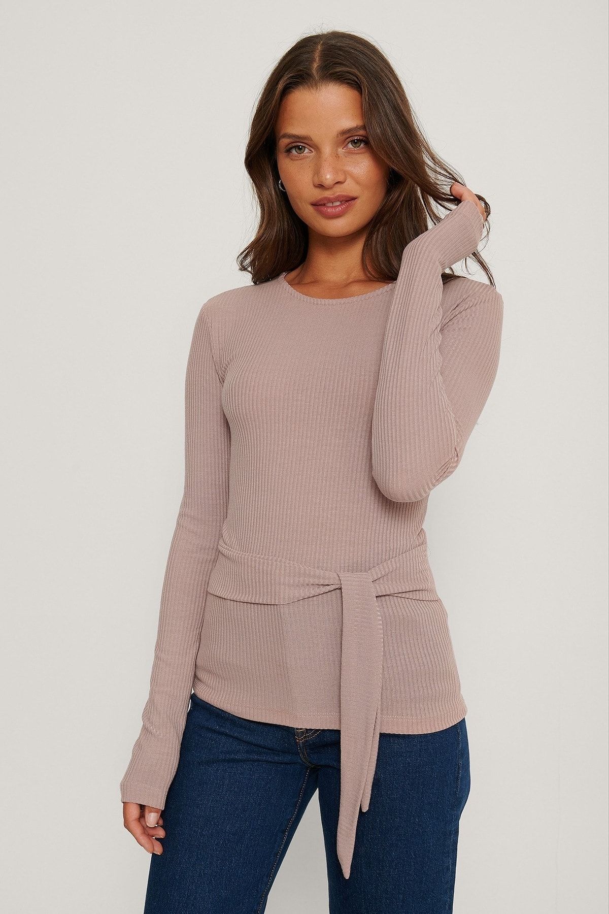 NA-KD Bluse Rosa Regular Fit Fast ausverkauft
