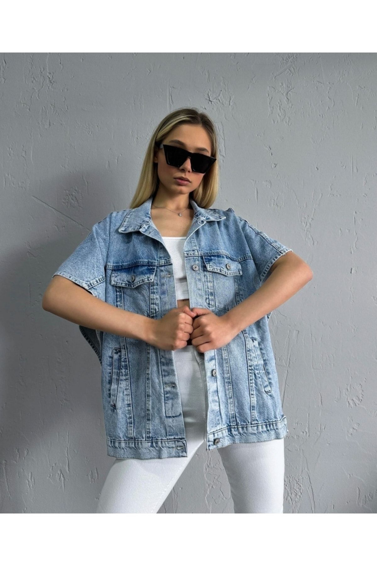 Denim and on sale sweater jacket