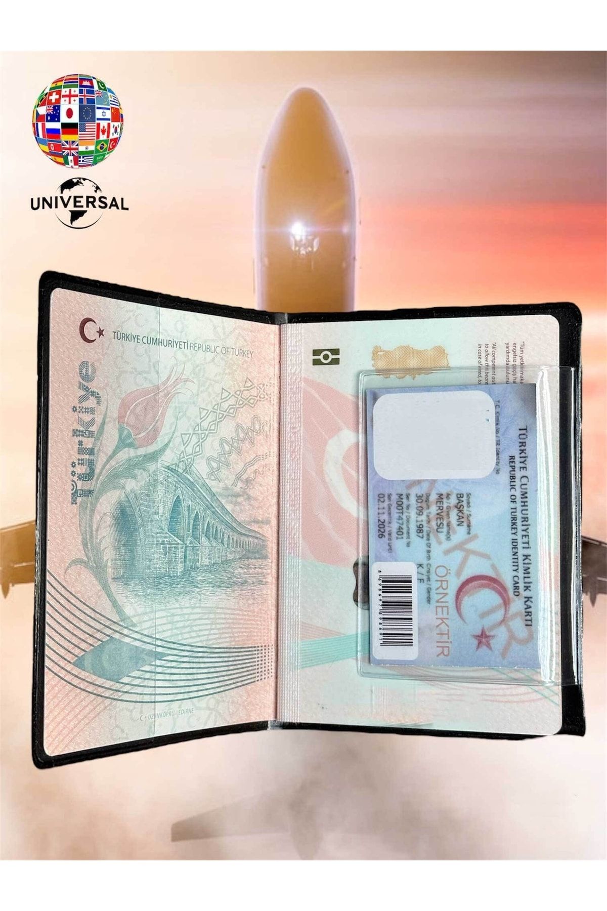 Cekuonline-Smooth Surface Leather Passport Cover Case with Cat Letter J Pattern Suitable for All Country Passports 3