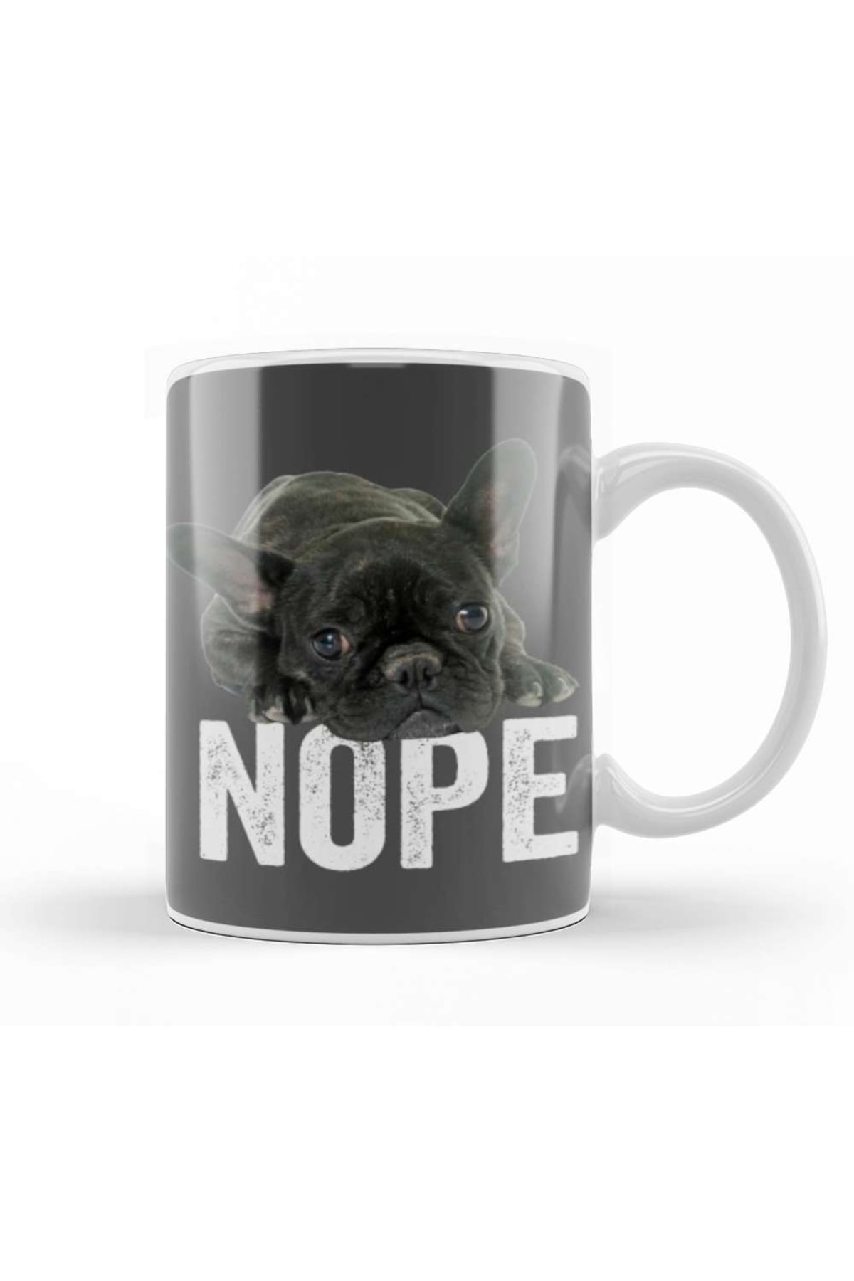 French Bulldog Nope 02 Mug Porcelain